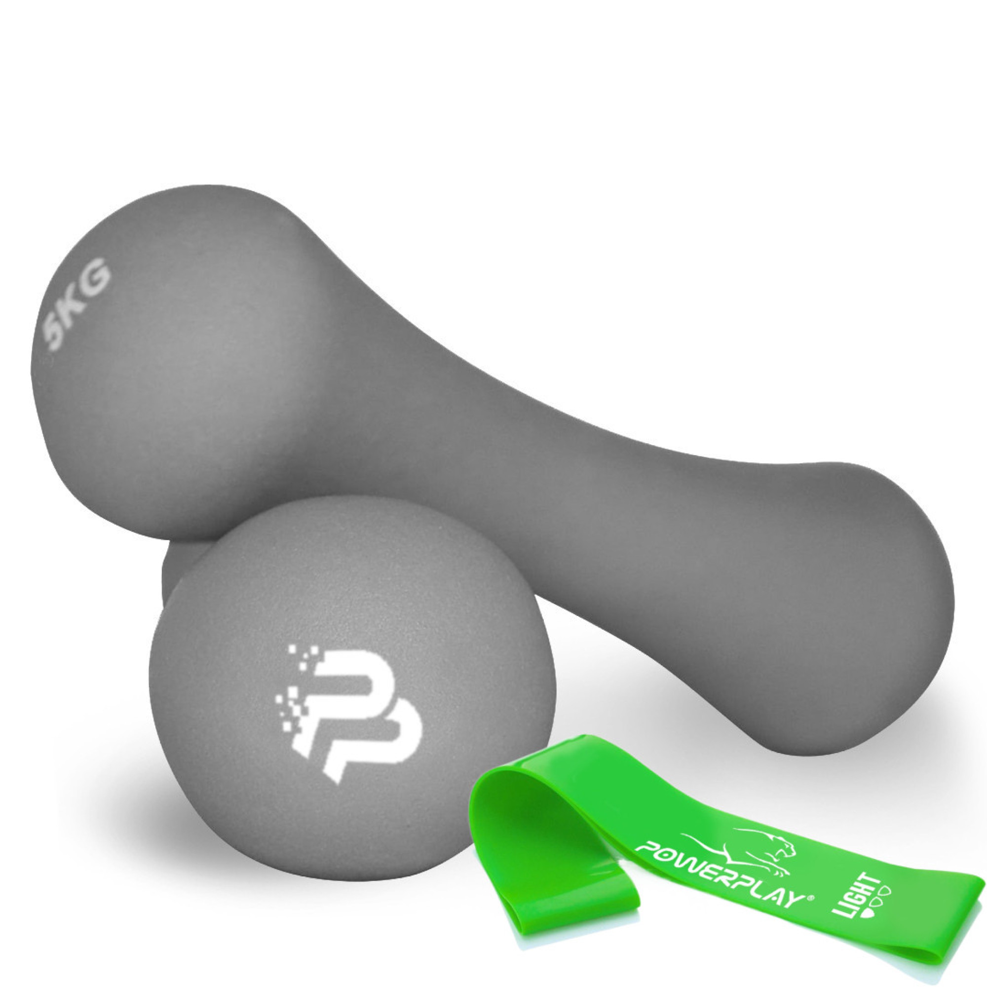 Гантель неопренова PowerPlay 4126 Spartacus 2*5 кг. Сіріі (2шт.) Гантель неопренова PowerPlay 4126 Spartacus 2*5 кг. Сіріі (2шт.) - Robinzon.ua