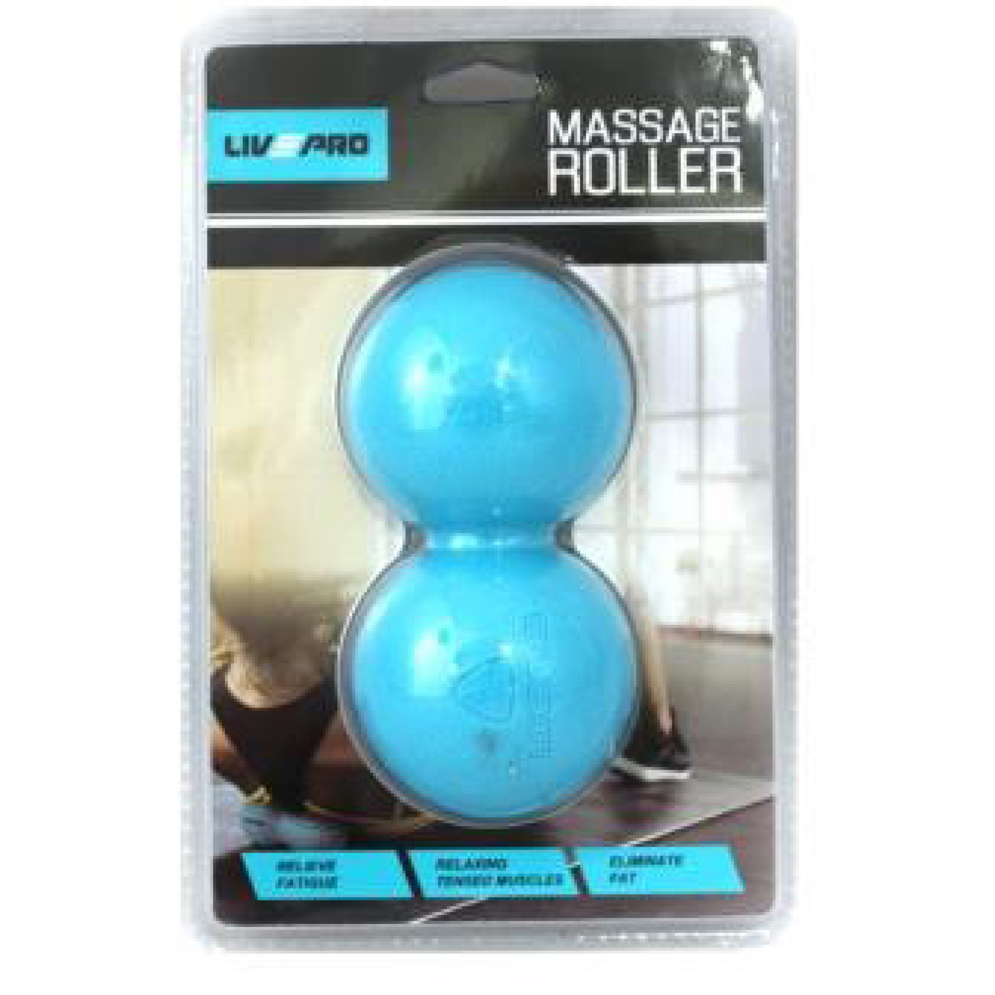 М'ячик подвійний для масажу MASSAGE PEANUT BALL Блакитний 14х6.5 см (LP8502) - 1 - Robinzon.ua