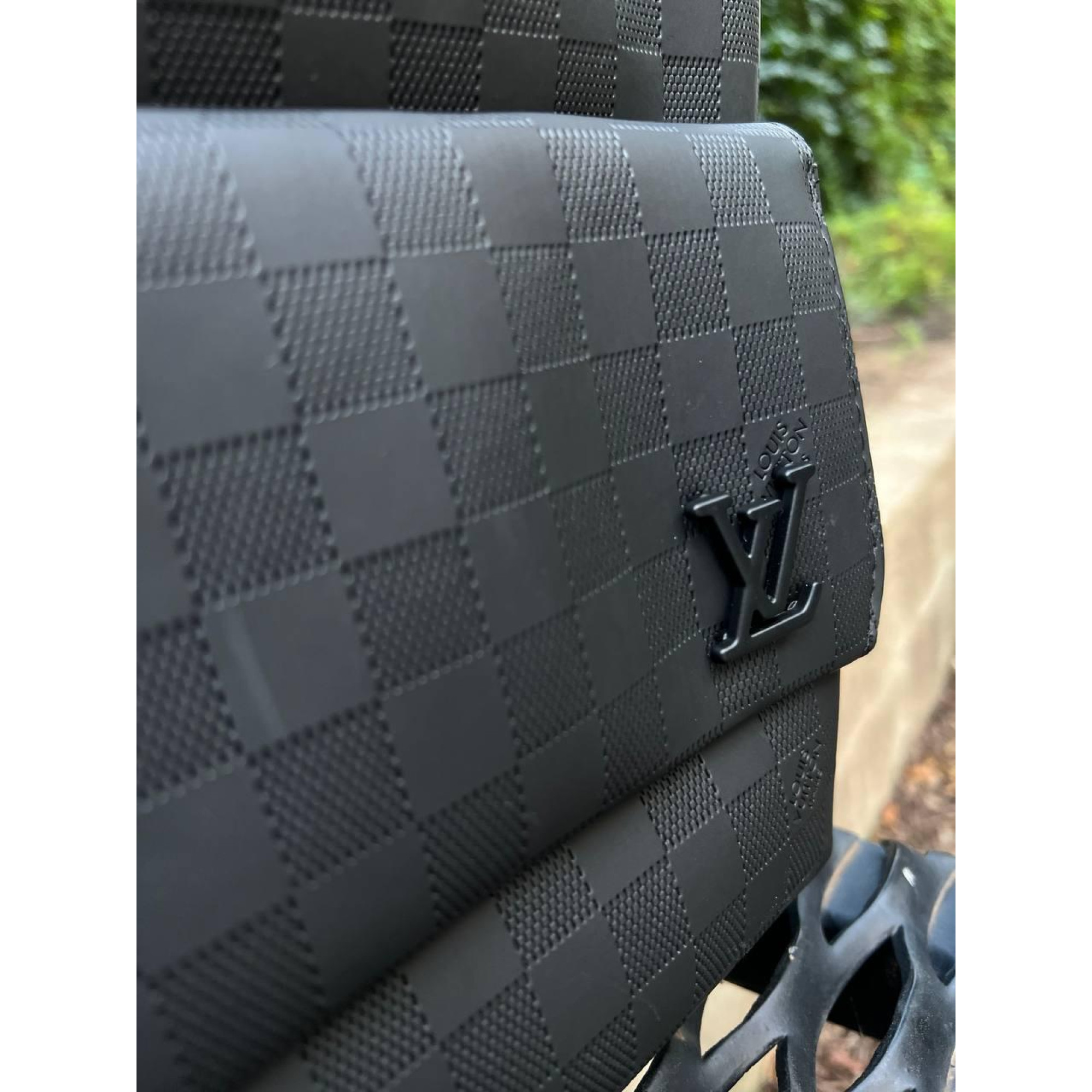 Чоловічий рюкзак луї вітон Louis Vuitton шкіряний повсякденний чорний в шахматку - 4 - Robinzon.ua