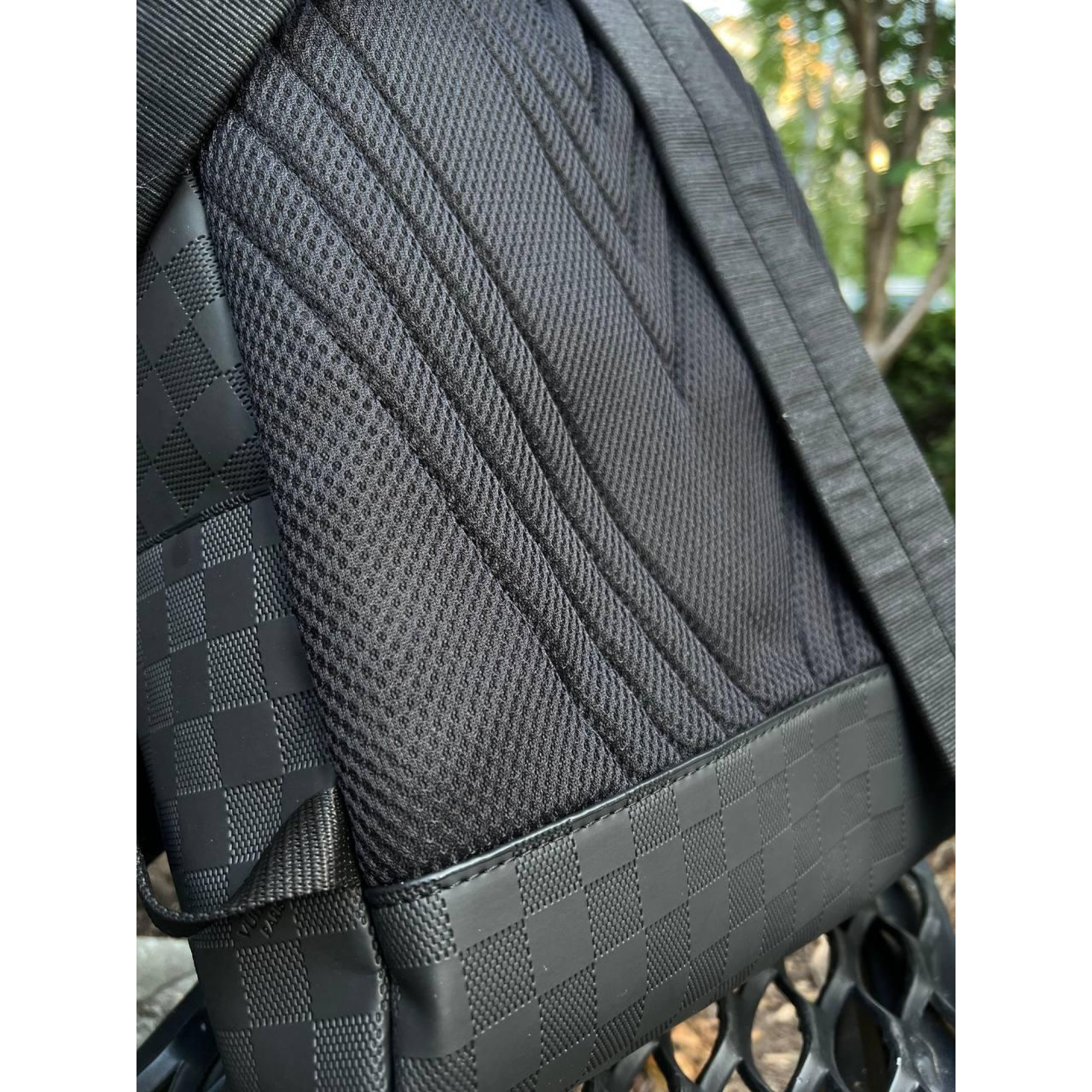 Чоловічий рюкзак луї вітон Louis Vuitton шкіряний повсякденний чорний в шахматку - 6 - Robinzon.ua