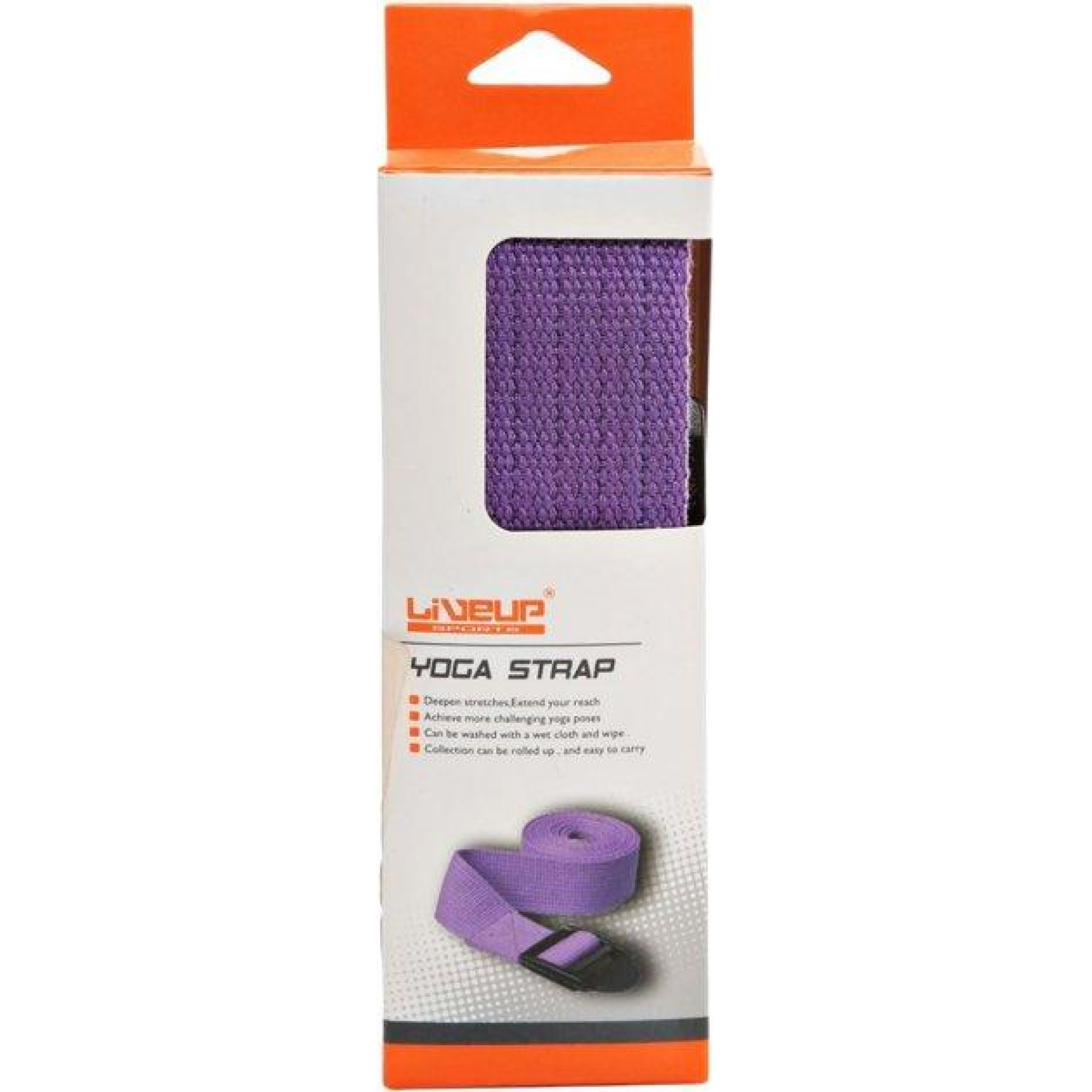 Ремень для йоги YOGA STRAPS Фиолетовый 183x3.8cм (LS3236A) - 3 - Robinzon.ua