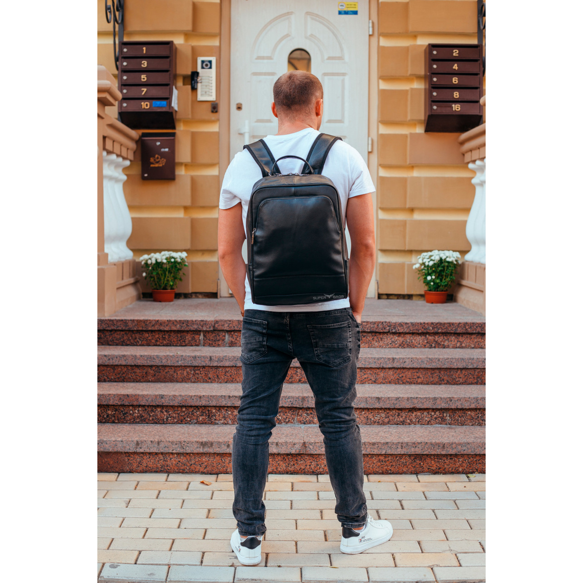 Кожаный рюкзак для ноутбука и поездок Tiding Bag 72-8731 черный - 6 - Robinzon.ua