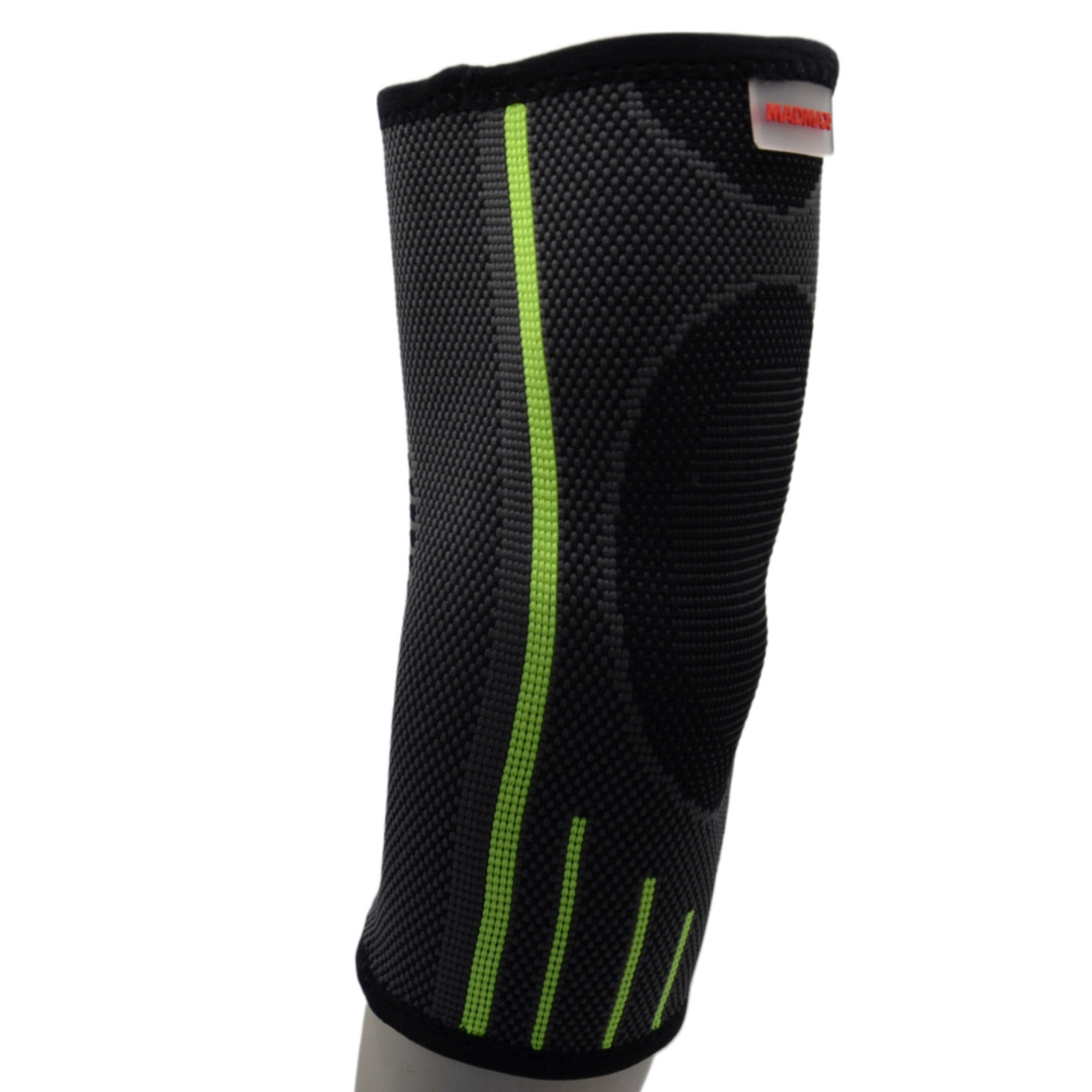 Компресійний налокітник MadMax MFA-283 3D Compressive elbow support Dark grey/Neon green S - 4 - Robinzon.ua