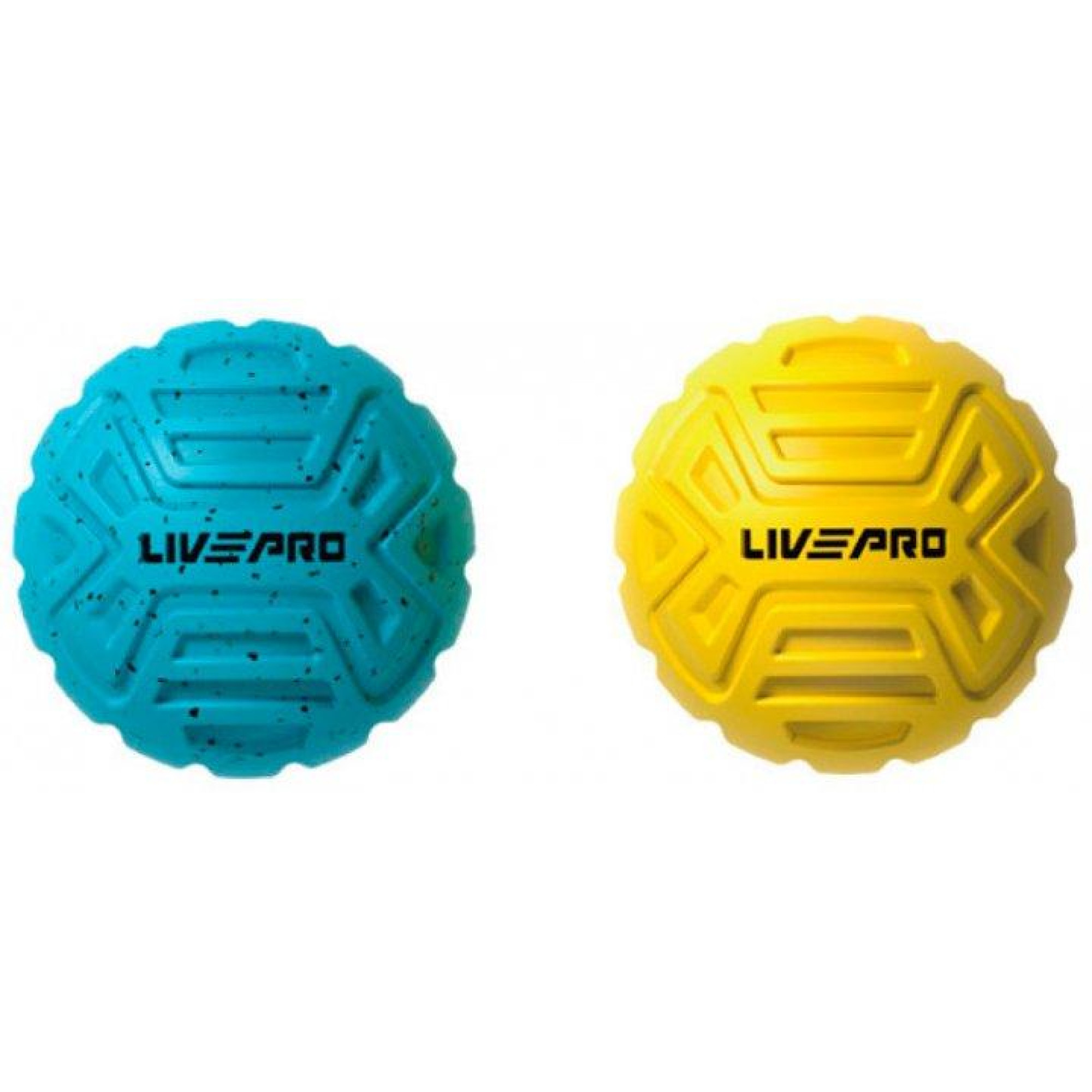 Набір мячиків для масажу MASSAGE BALL Блакитний Жовтий 6.8см (LP8507) - Robinzon.ua