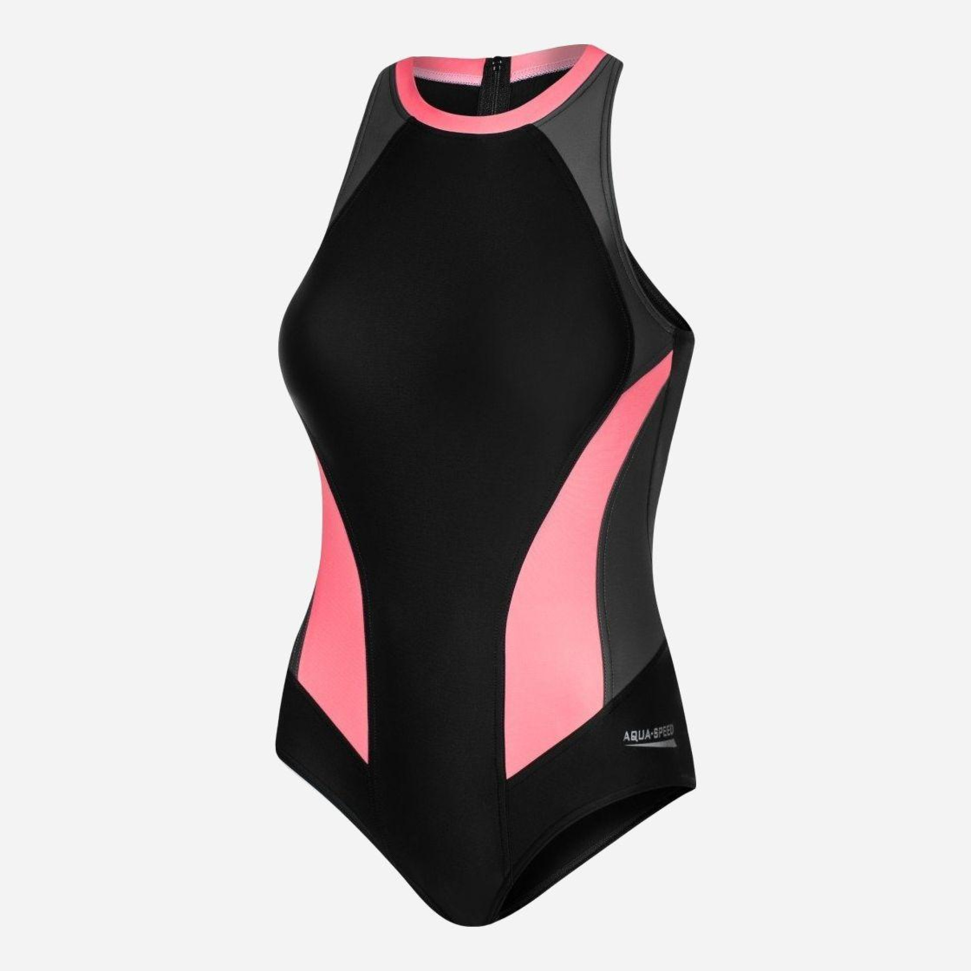Купальник злитий жіночий Aqua Speed Nina 344-133 42 (XL) Чорний/Сірий/Кораловий (5908217664099) - 2 - Robinzon.ua