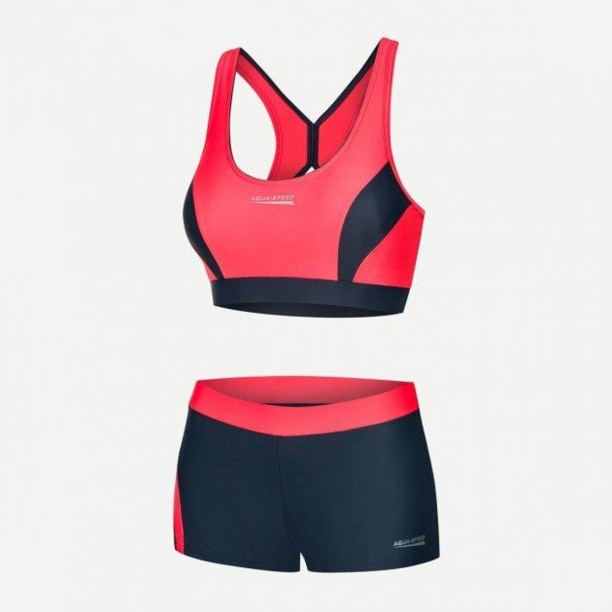 Купальник роздільний жіночий Aqua Speed Fiona 348-36 42 (XL) Чорний/ Кораловий (5908217656896) - Robinzon.ua