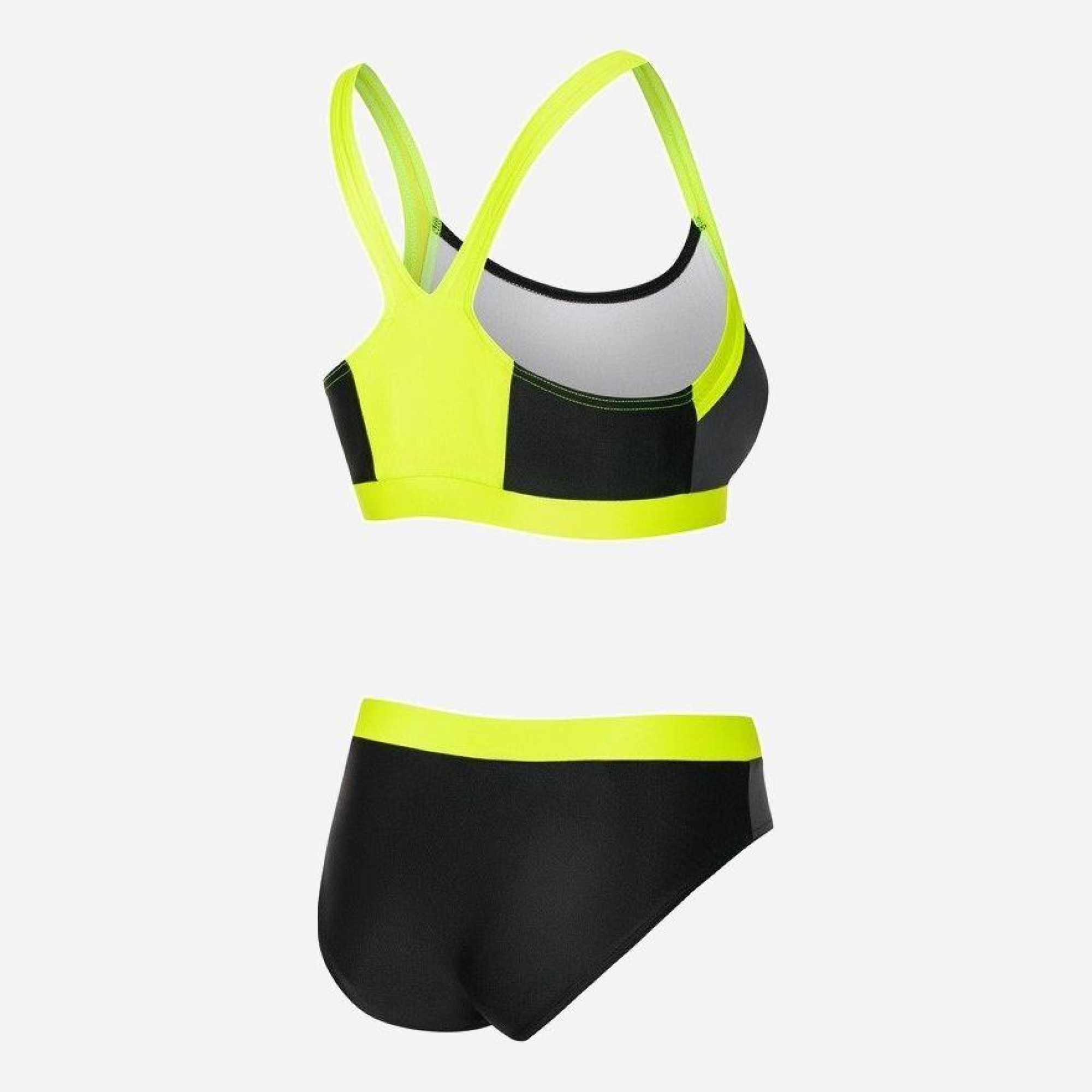 Купальник роздільний жіночий Aqua Speed Naomi 460-138 40 (L) Чорний/Сірий/Флуоресцентний жовтий (5908217671196) - 1 - Robinzon.ua