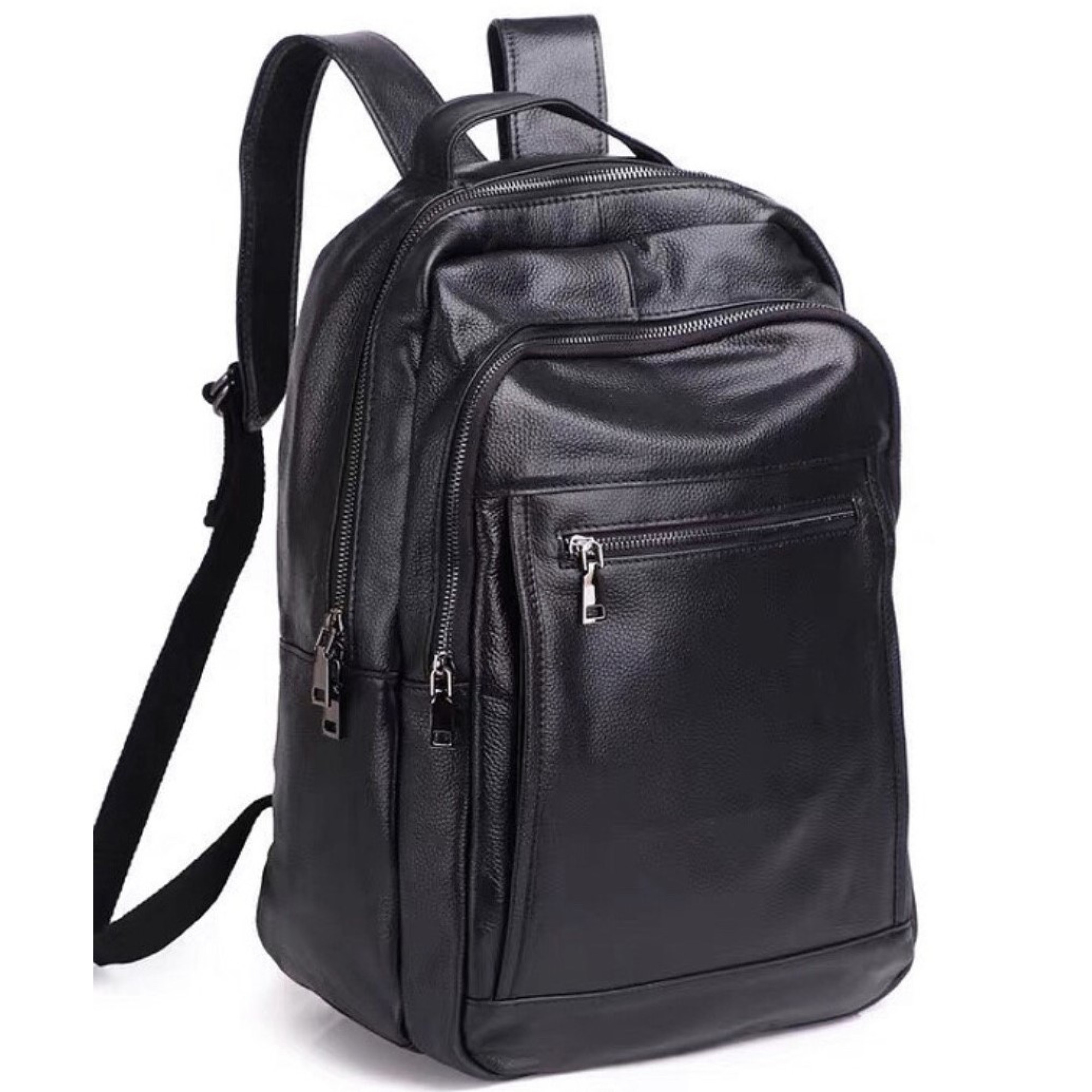 Чоловічий шкіряний рюкзак для ноутбука та поїздок Tiding Bag B2-1357A чорний - Robinzon.ua