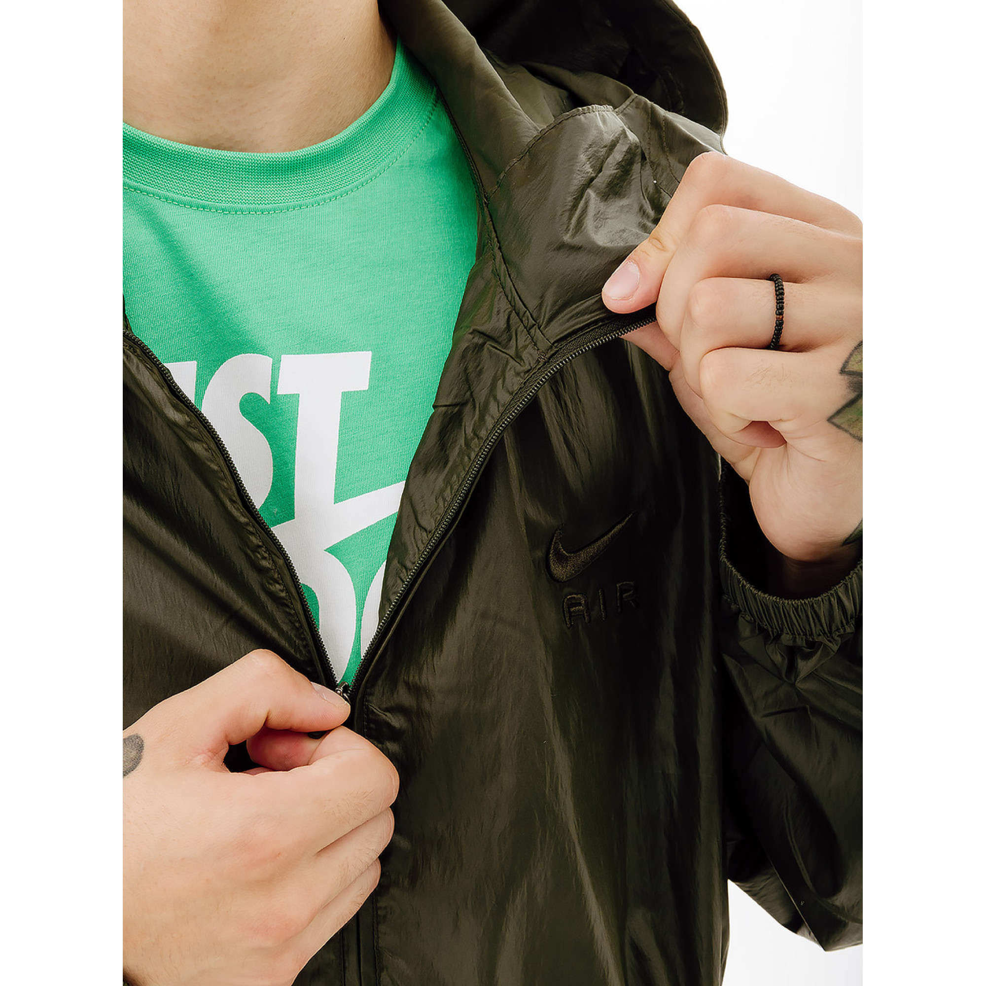 Чоловіча Куртка Nike M NSW AIR WOVEN JACKET Хакі  XL (7dDX0140-355 XL) - 2 - Robinzon.ua