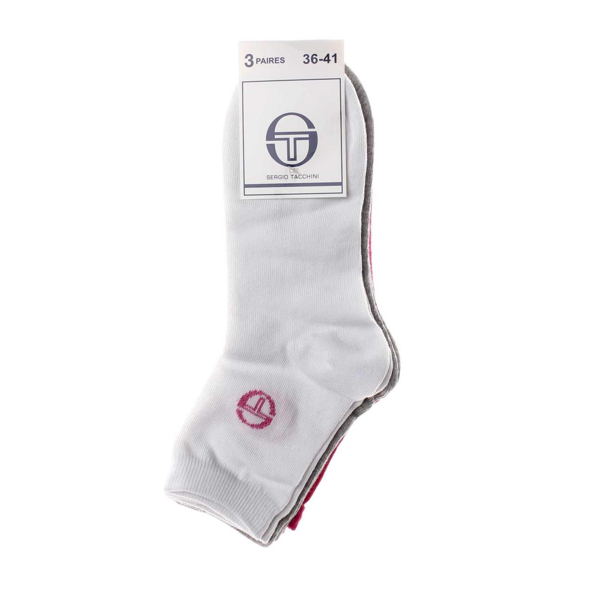 Шкарпетки Sergio Tacchini 3-pack 36-41 white/gray/pink 13896812-2 - 1 Шкарпетки Sergio Tacchini 3-pack 36-41 white/gray/pink 13896812-2 - 1 - Robinzon.ua