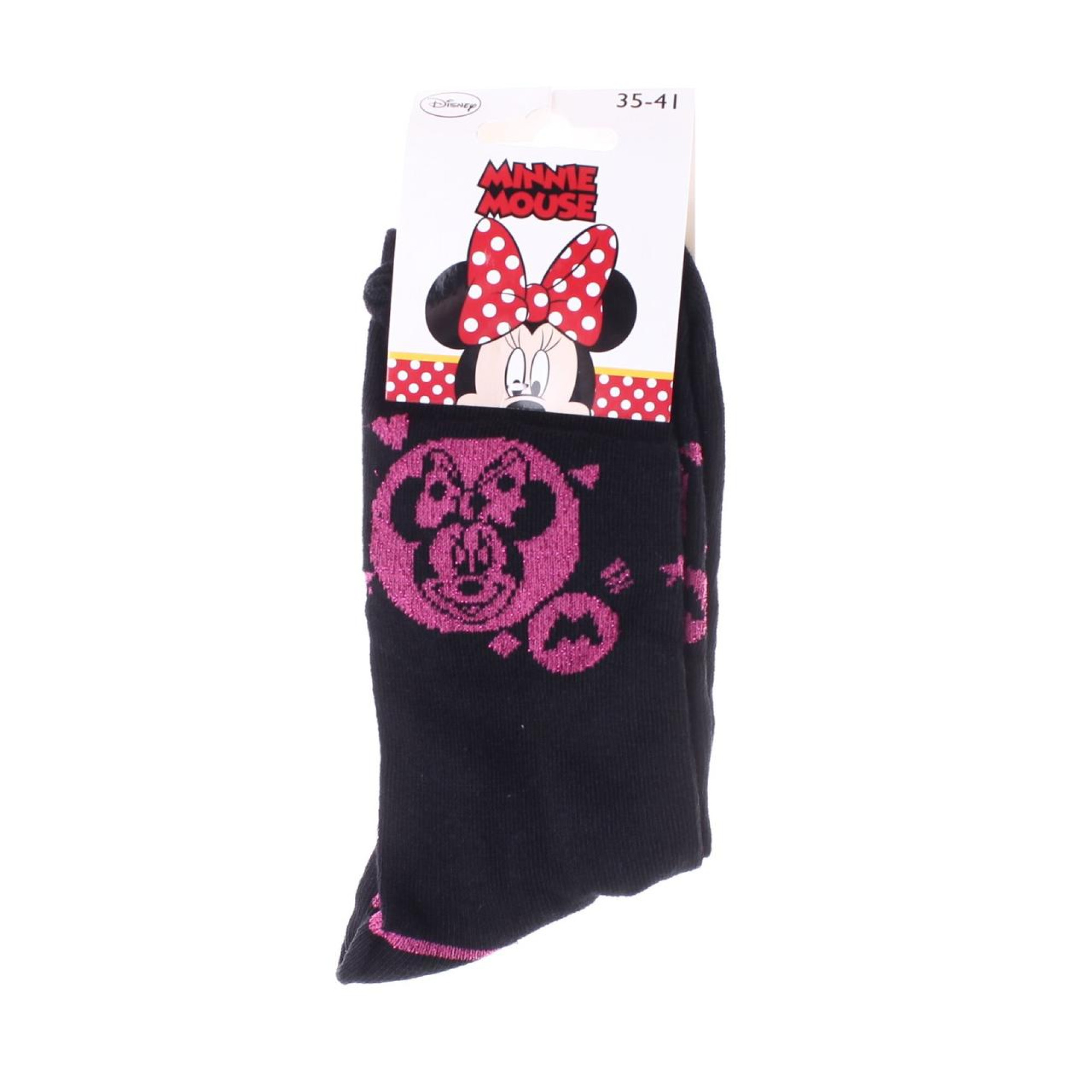 Шкарпетки Disney Minnie Head Of Minnie In Circle 1-pack 35-41 black/pink 13843651-5 - 1 - Robinzon.ua