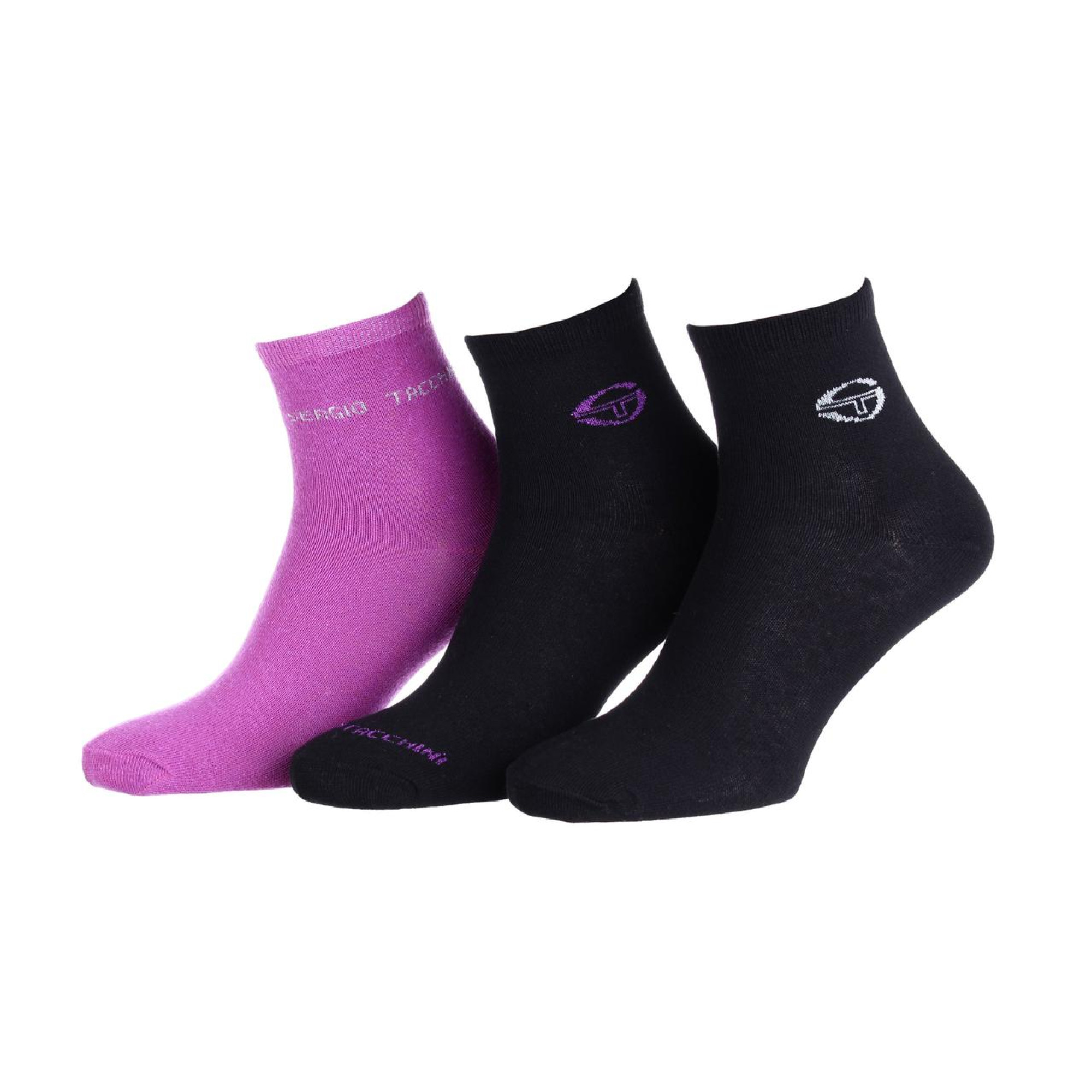 Шкарпетки Sergio Tacchini 3-pack 38-41 black/pink 13840444-2 - Robinzon.ua