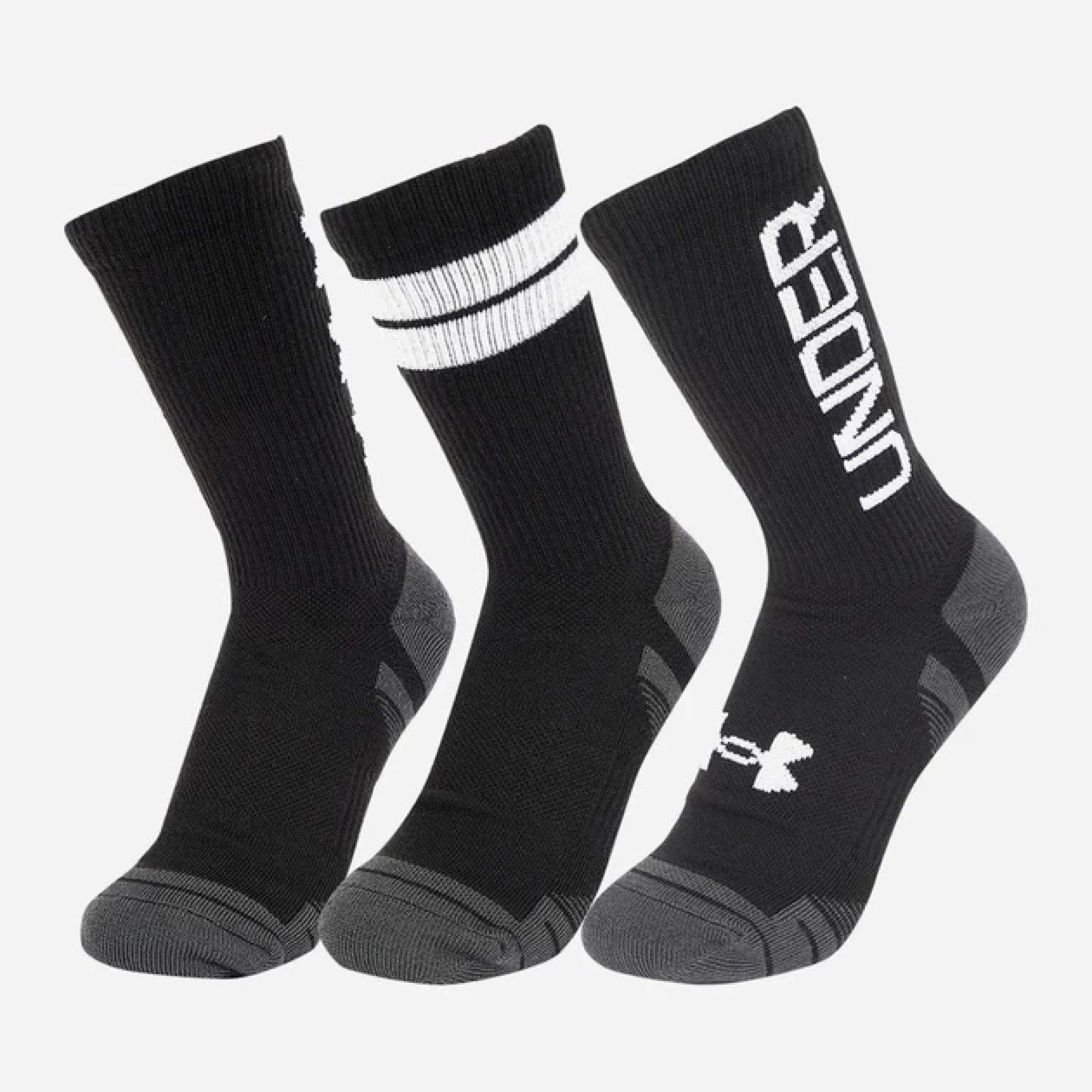 Носки UA Perf Tech Nov 3pk Crew Черный Уни XL (1379515-002 XL) - Robinzon.ua