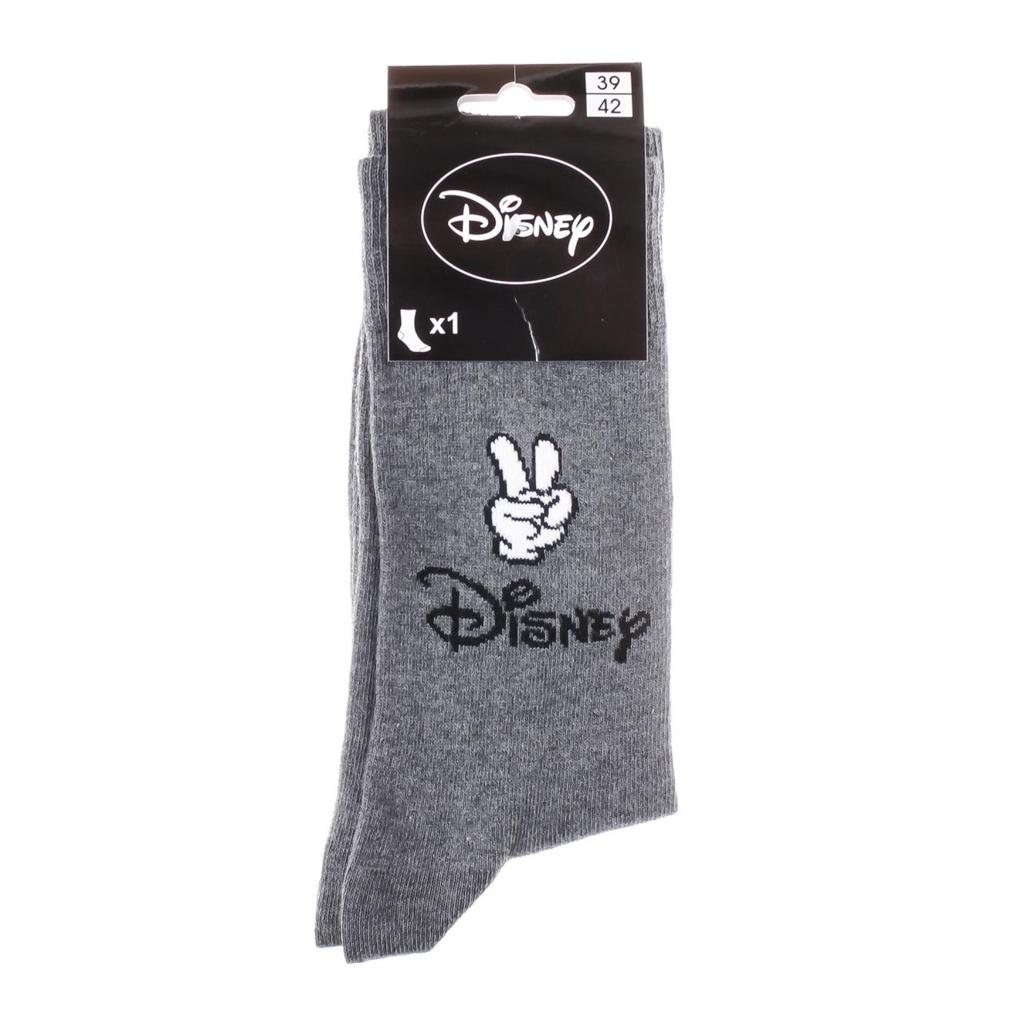 Носки Disney Mickey Logo Disney And Main Mickey 1-pack 43-46 light gray 93154962-1 - 1 - Robinzon.ua