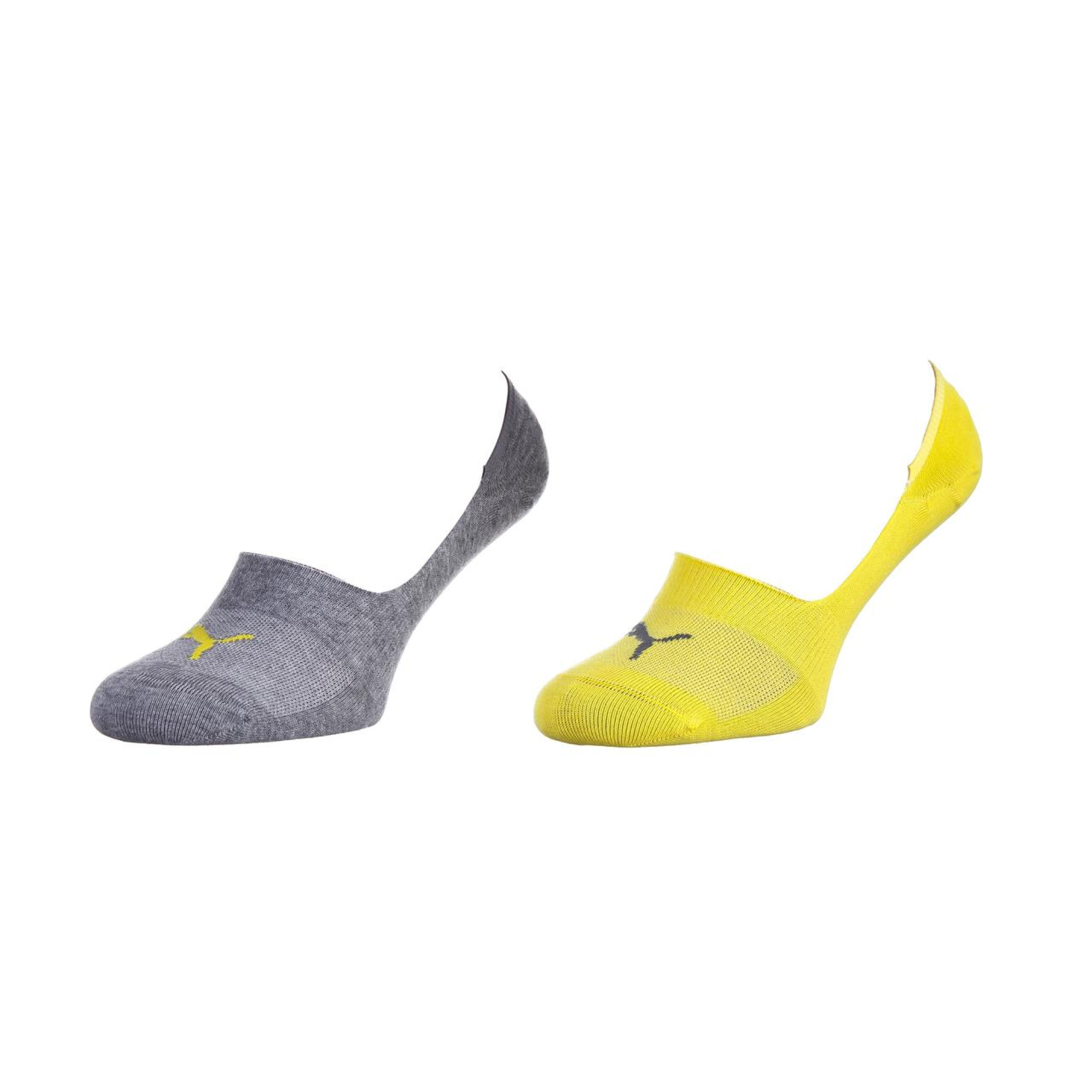 Шкарпетки Puma Footie Unisex 2-pack 39-42 gray/yellow 141011001-003 - Robinzon.ua