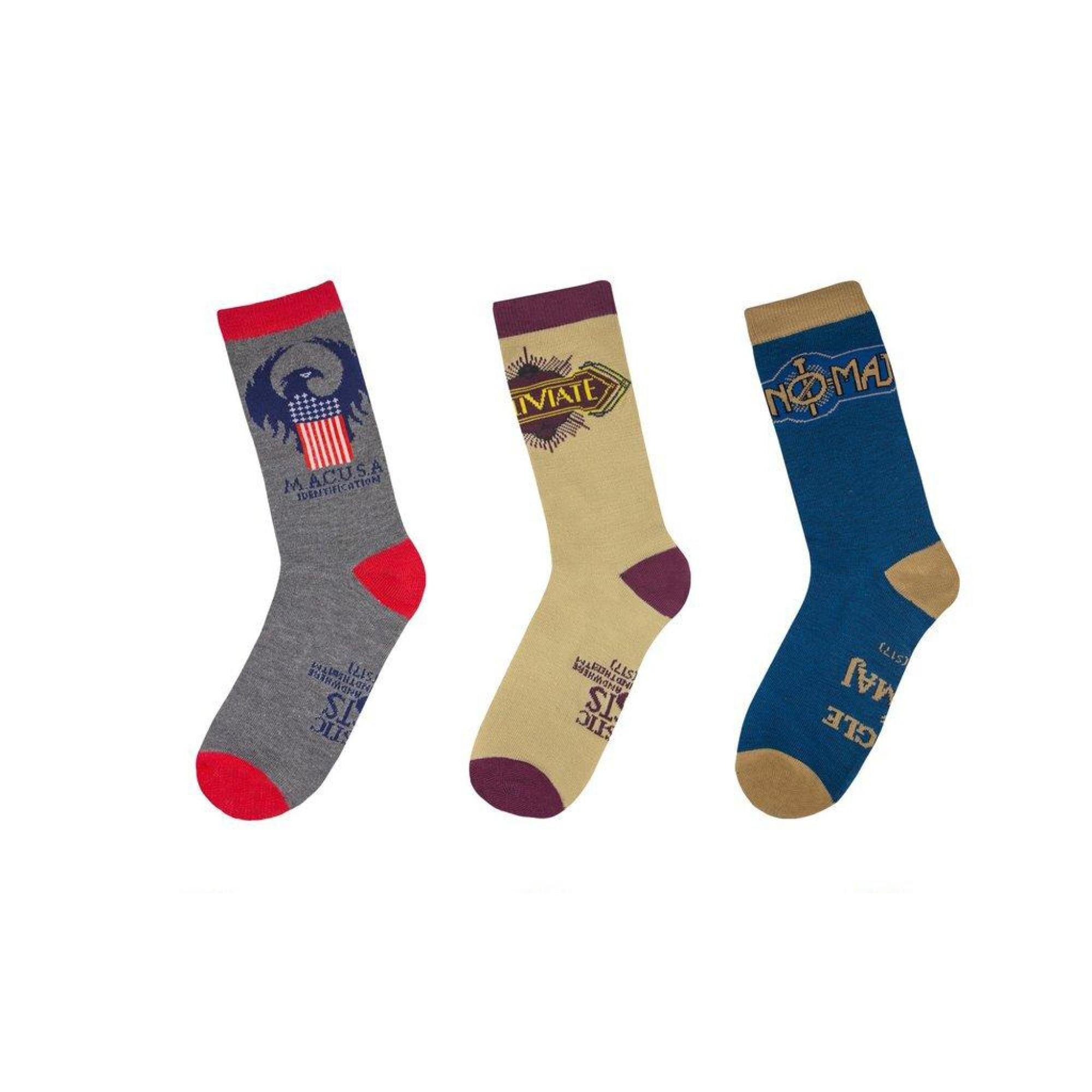 Носки Fantastic Beasts Macusa 3-pack 36-40 gray/mustard/blue - Robinzon.ua