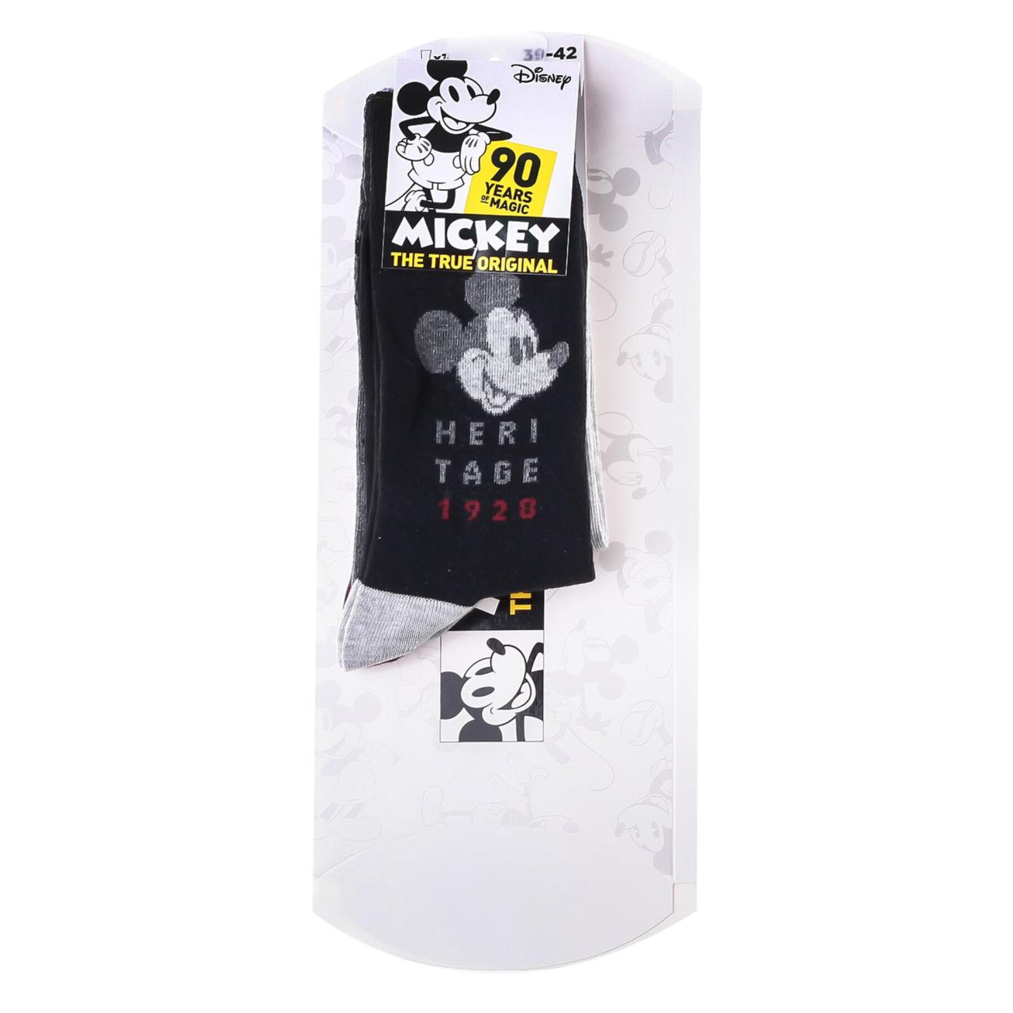 Носки Disney Mickey Writing In Mickey / Mickey All Over / Head Mickey 1 928 3-pack 39-42 gray-black 93154162-1 - 1 - Robinzon.ua