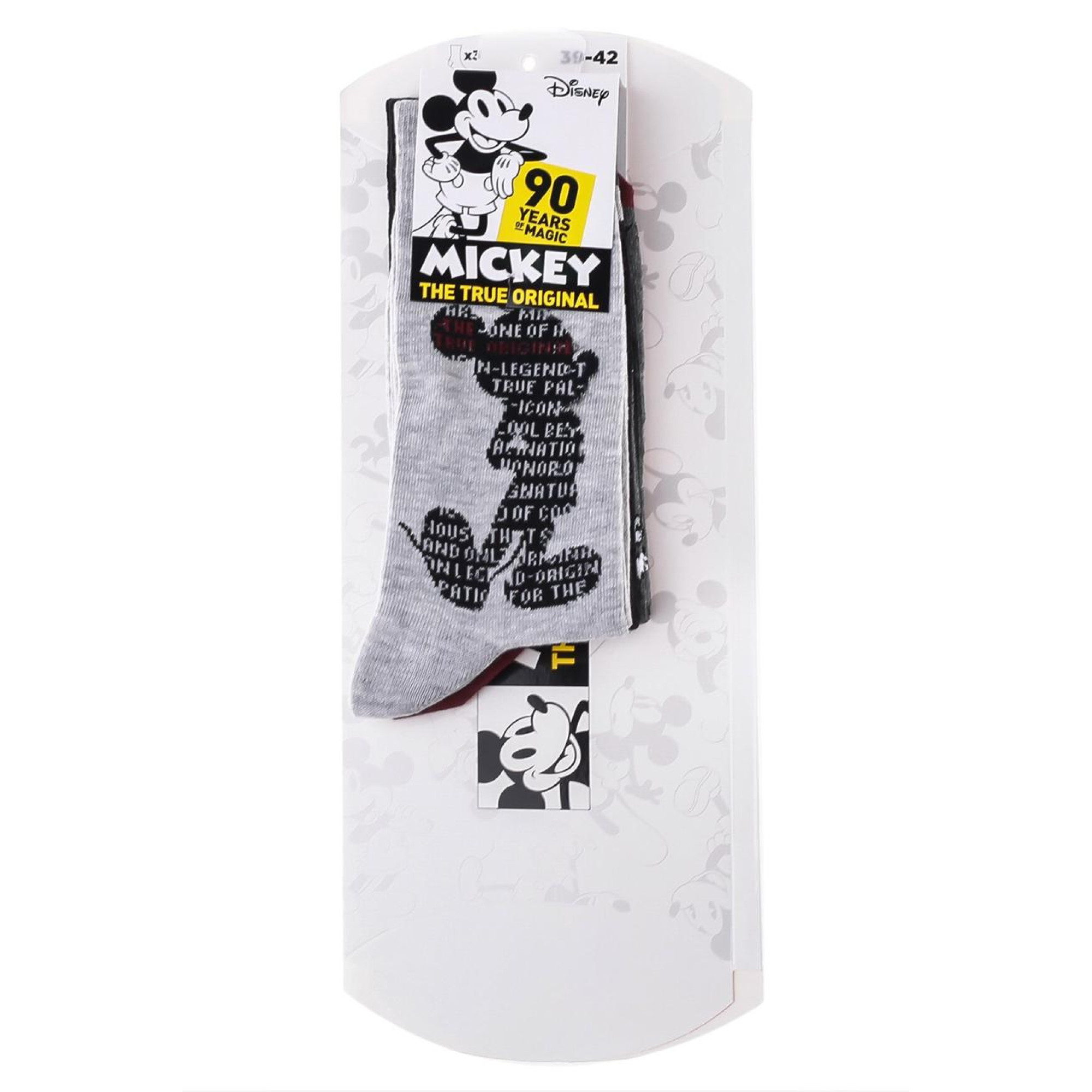 Носки Disney Mickey Writing In Mickey / Mickey All Over / Head Mickey 1 928 3-pack 39-42 gray-black 93154162-1 - 2 - Robinzon.ua