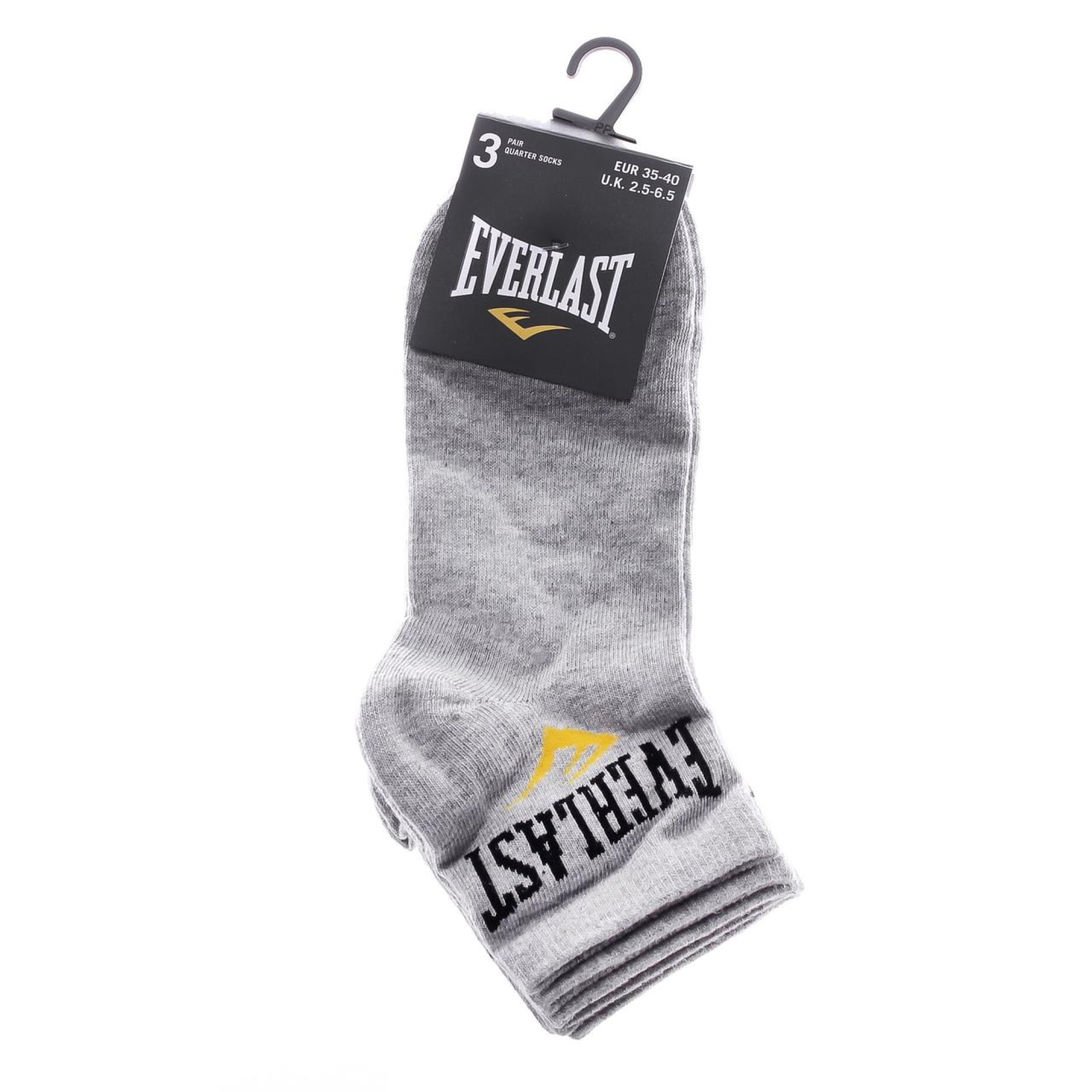 Носки Everlast Quarter Socks 3-pack 35-40 gray 179013 - 1 - Robinzon.ua