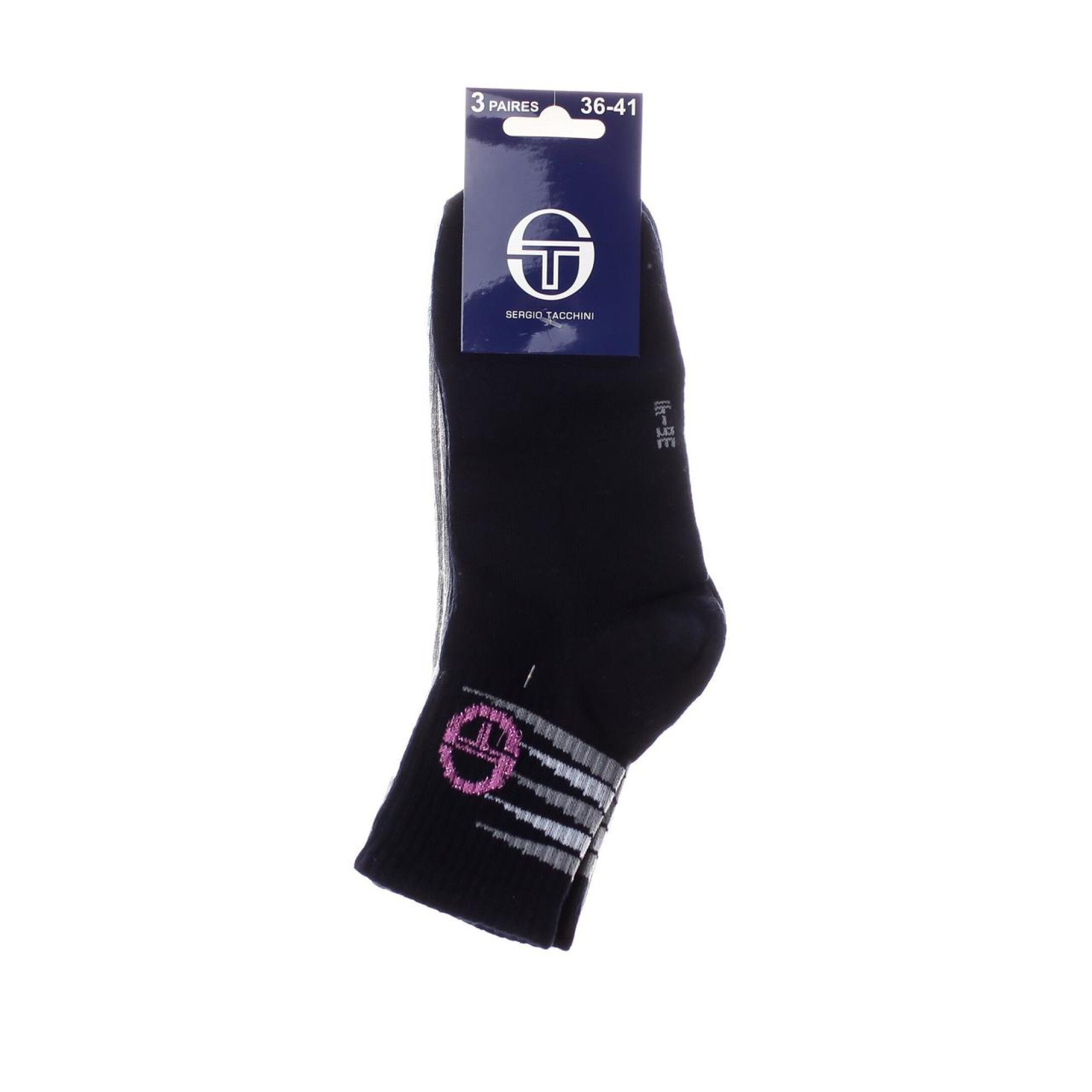 Шкарпетки Sergio Tacchini 3-pack 36-41 white/gray/black 13891762-2 - 1 - Robinzon.ua