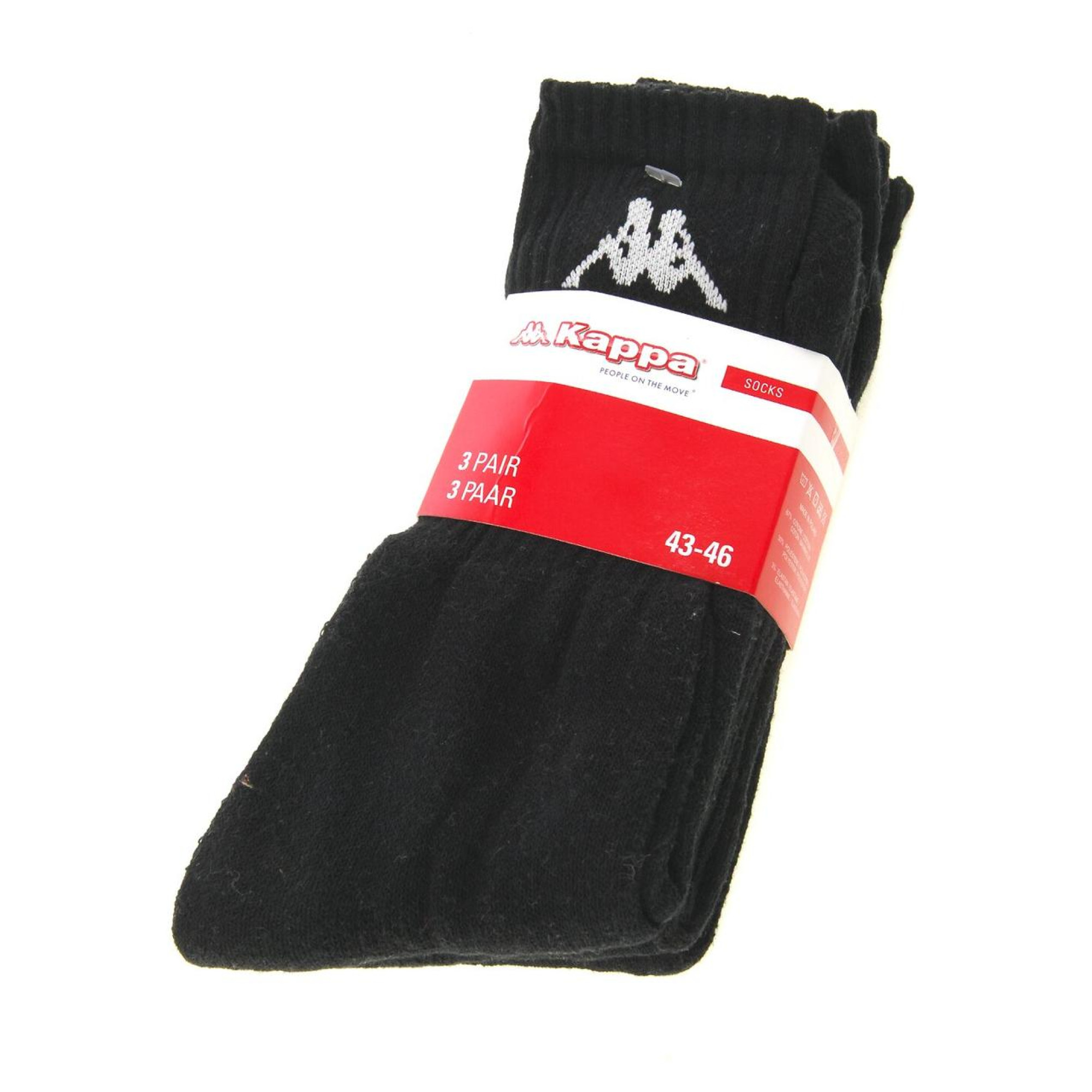 Шкарпетки Kappa Trisper Tennis Sock 3-pack 35-38 black 303WIG0-902 - 2 - Robinzon.ua