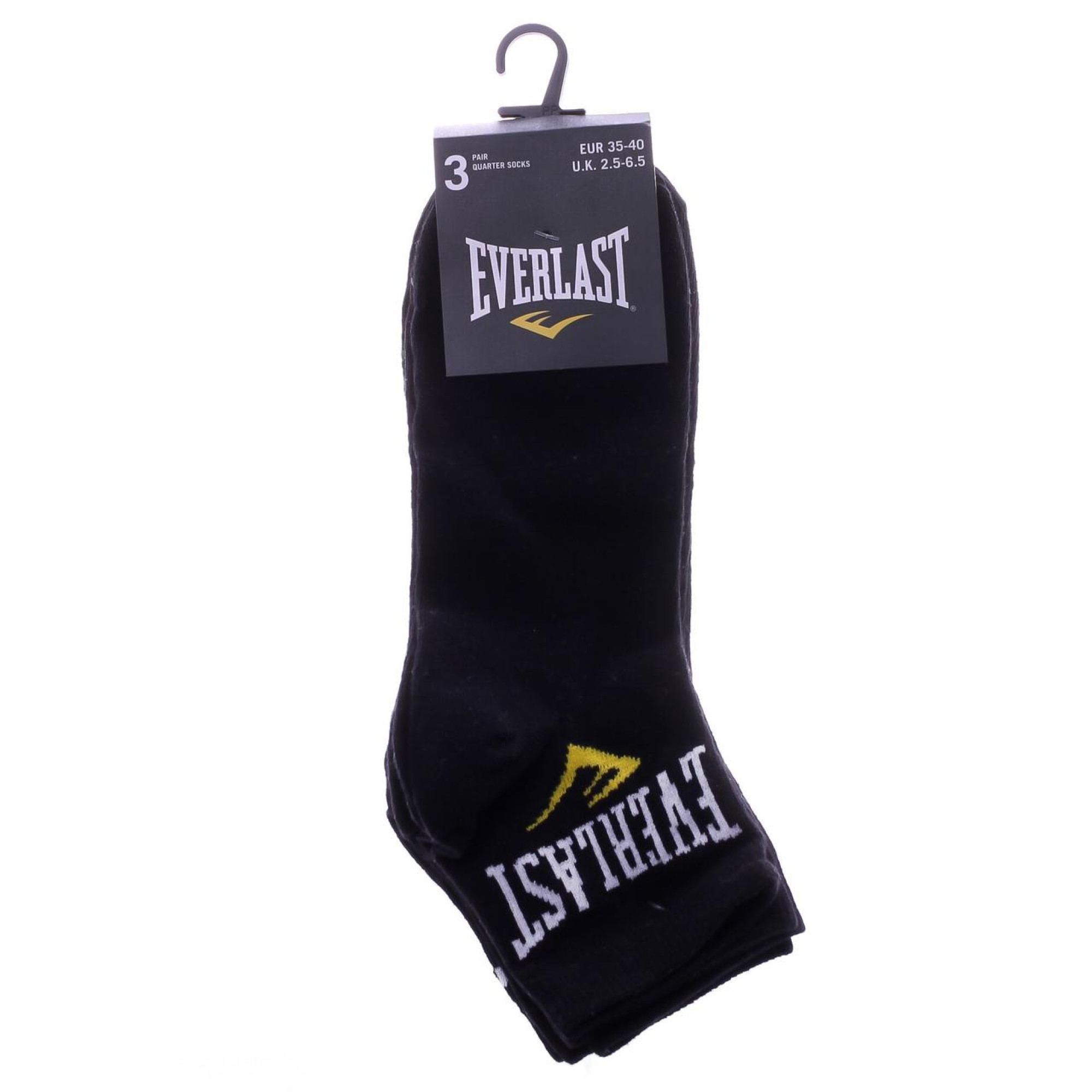 Носки Everlast Quarter Socks 3-pack 35-40 black 179013 - 1 - Robinzon.ua