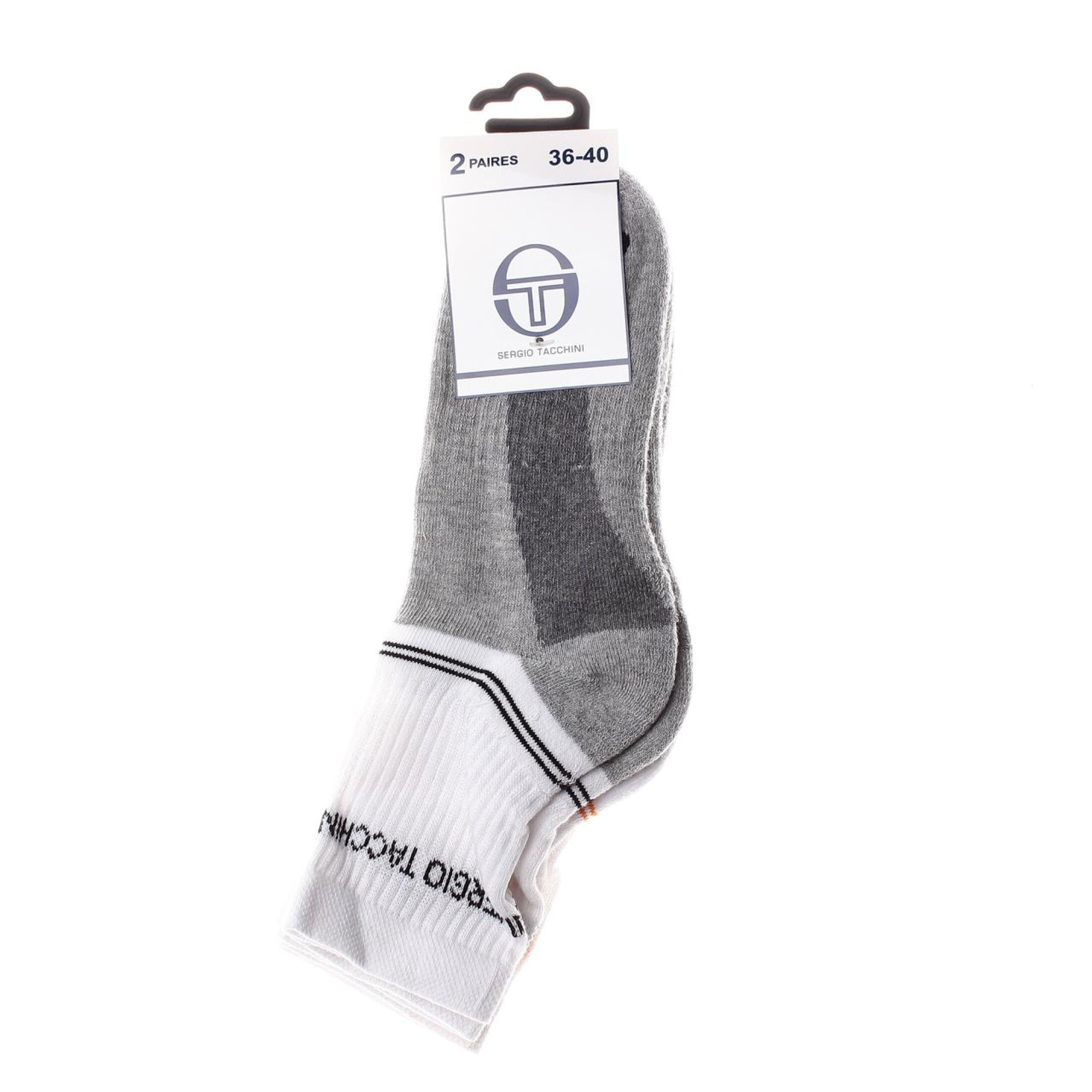 Носки Sergio Tacchini 2-pack 36-40 white/gray/orange 13150661-1 - 1 - Robinzon.ua