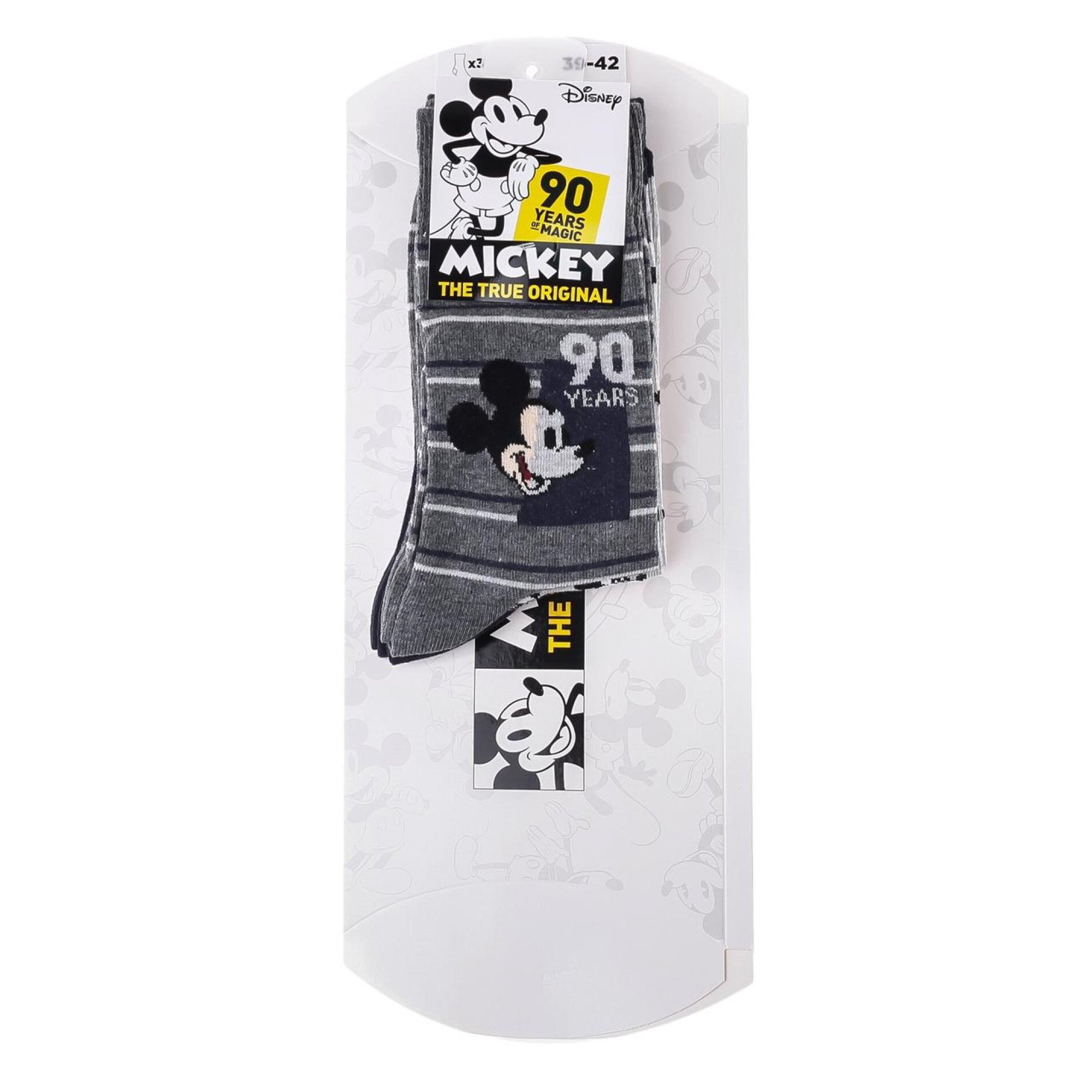 Носки Disney Mickey 90 Years Of Imagination / Head Mickey  90 Ans / All Over Head Of Mickey 3-pack 43-46 blue/gray 93154162-2 - 3 - Robinzon.ua