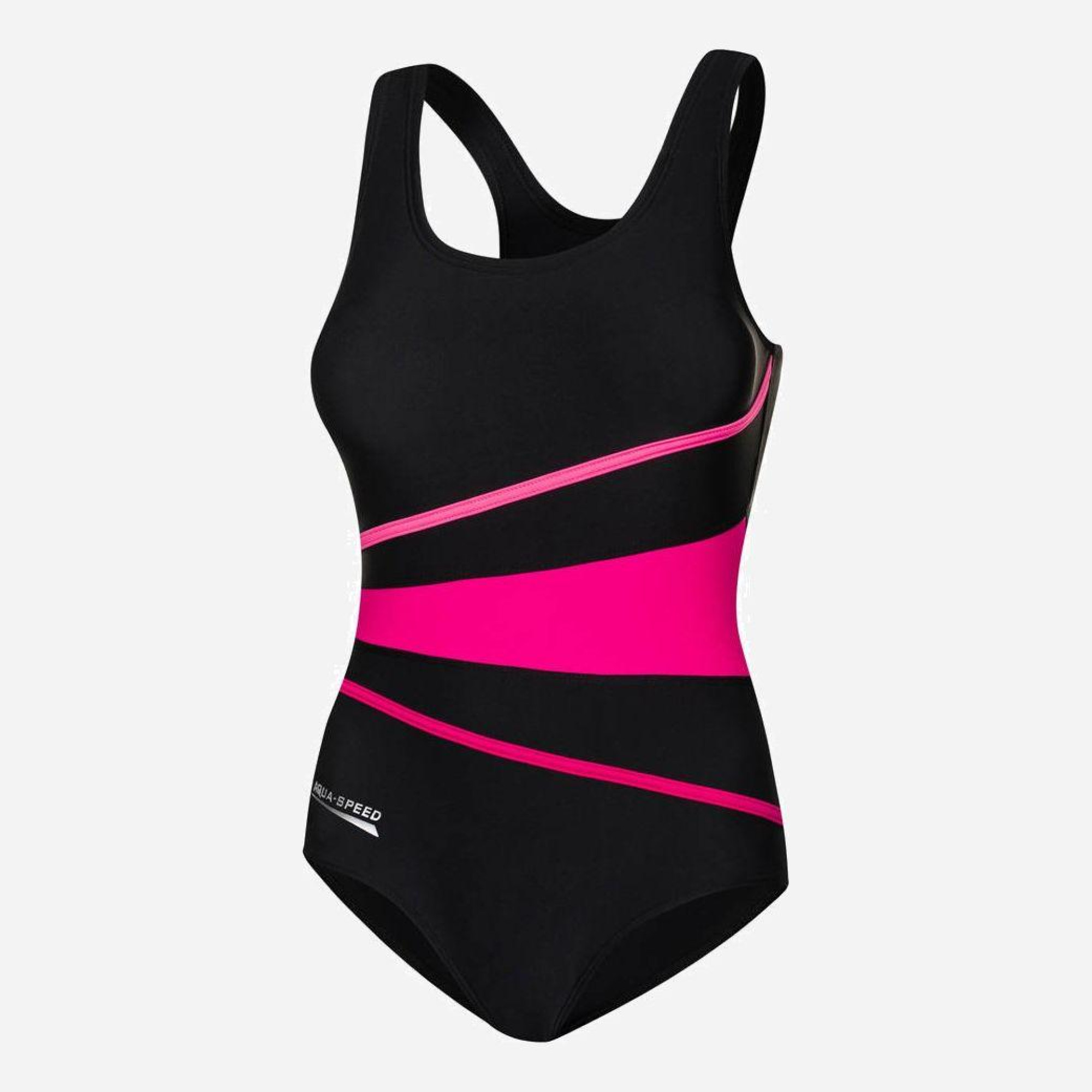 Купальник злитий жіночий Aqua Speed Stella 352-16 40 (L) Чорний/Рожевий (5908217652829) - Robinzon.ua