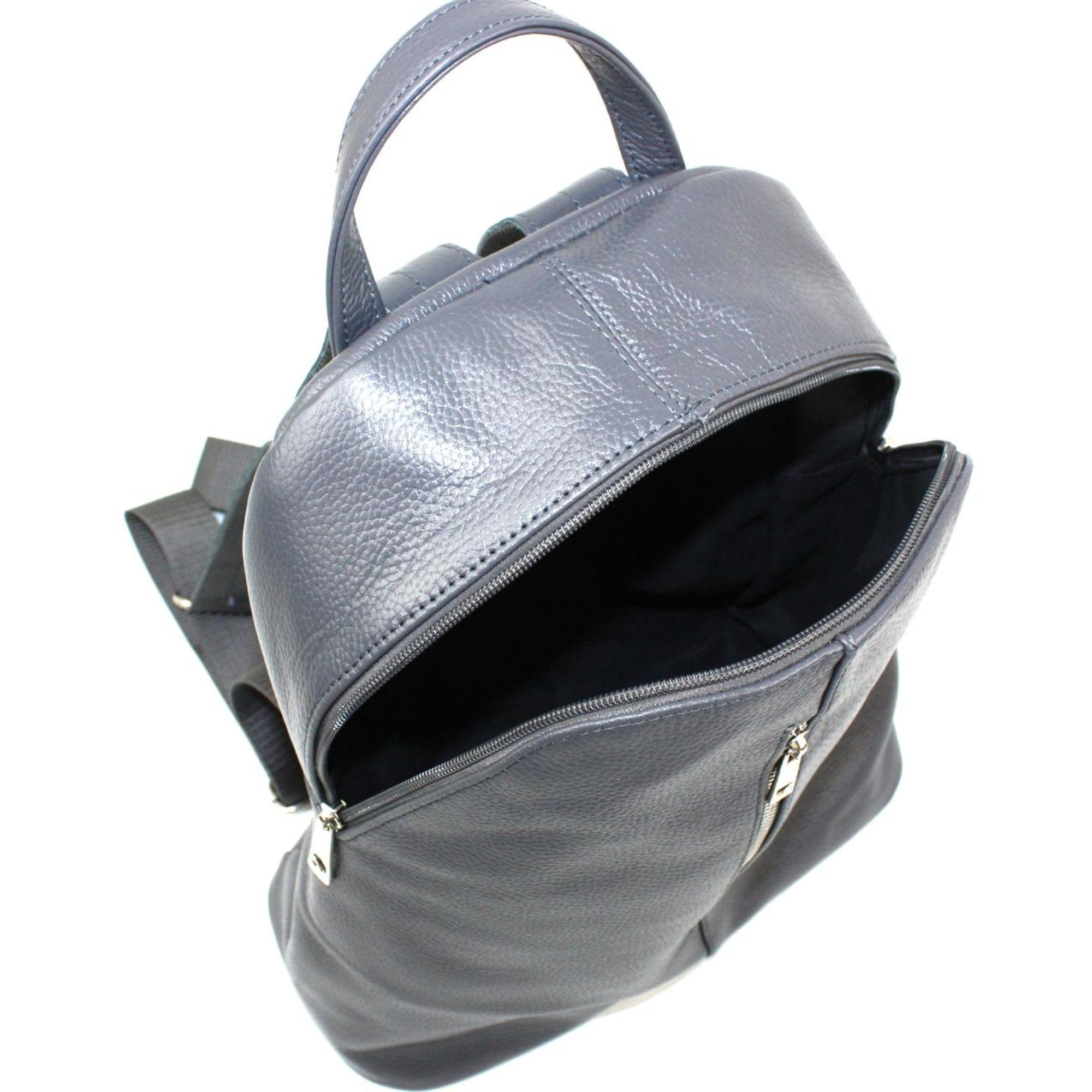 Женский кожаный рюкзак Borsacomoda 14 л темно-серый 841.021 - 4 - Robinzon.ua