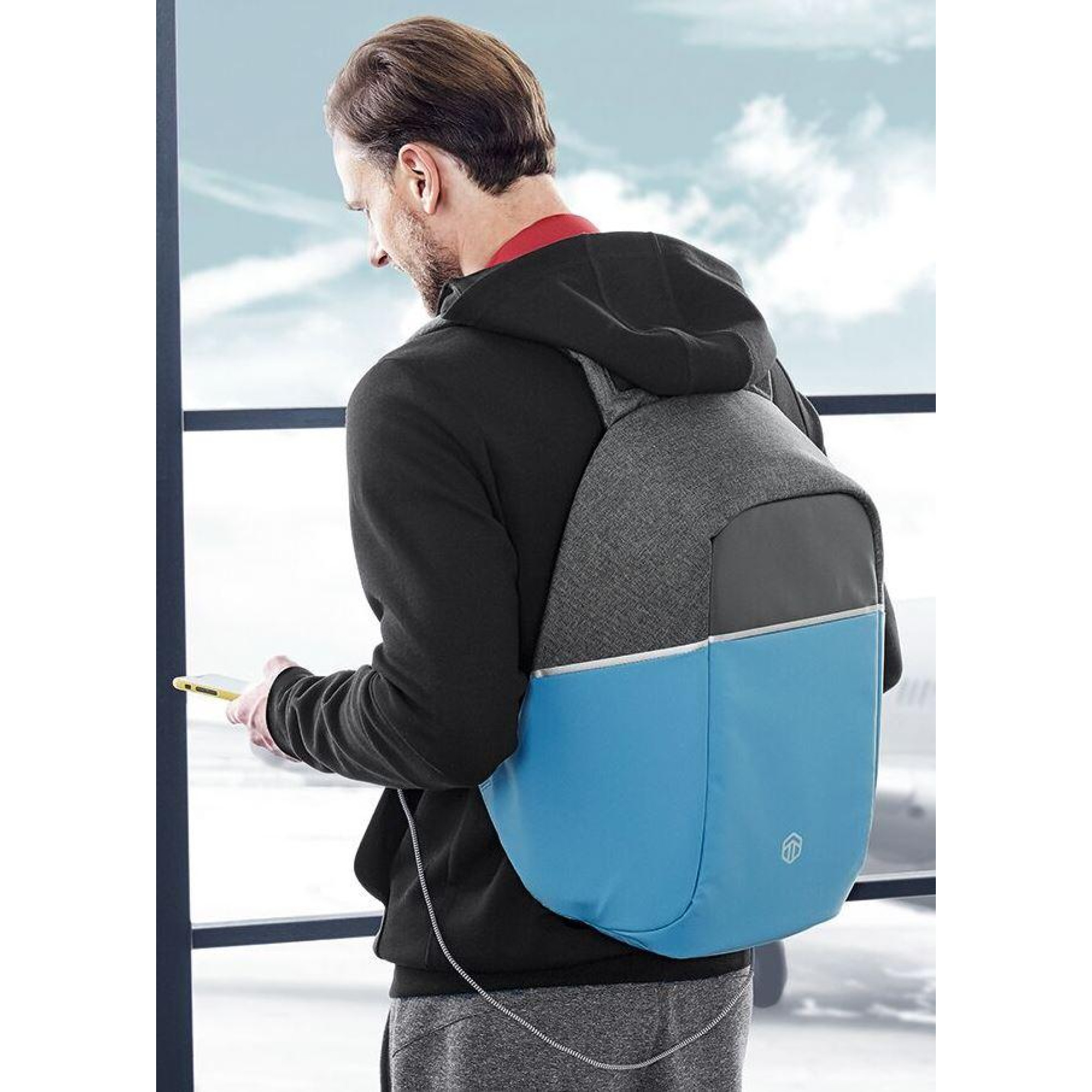 Рюкзак городской с Rfid Topmove серый на 12л - 4 - Robinzon.ua