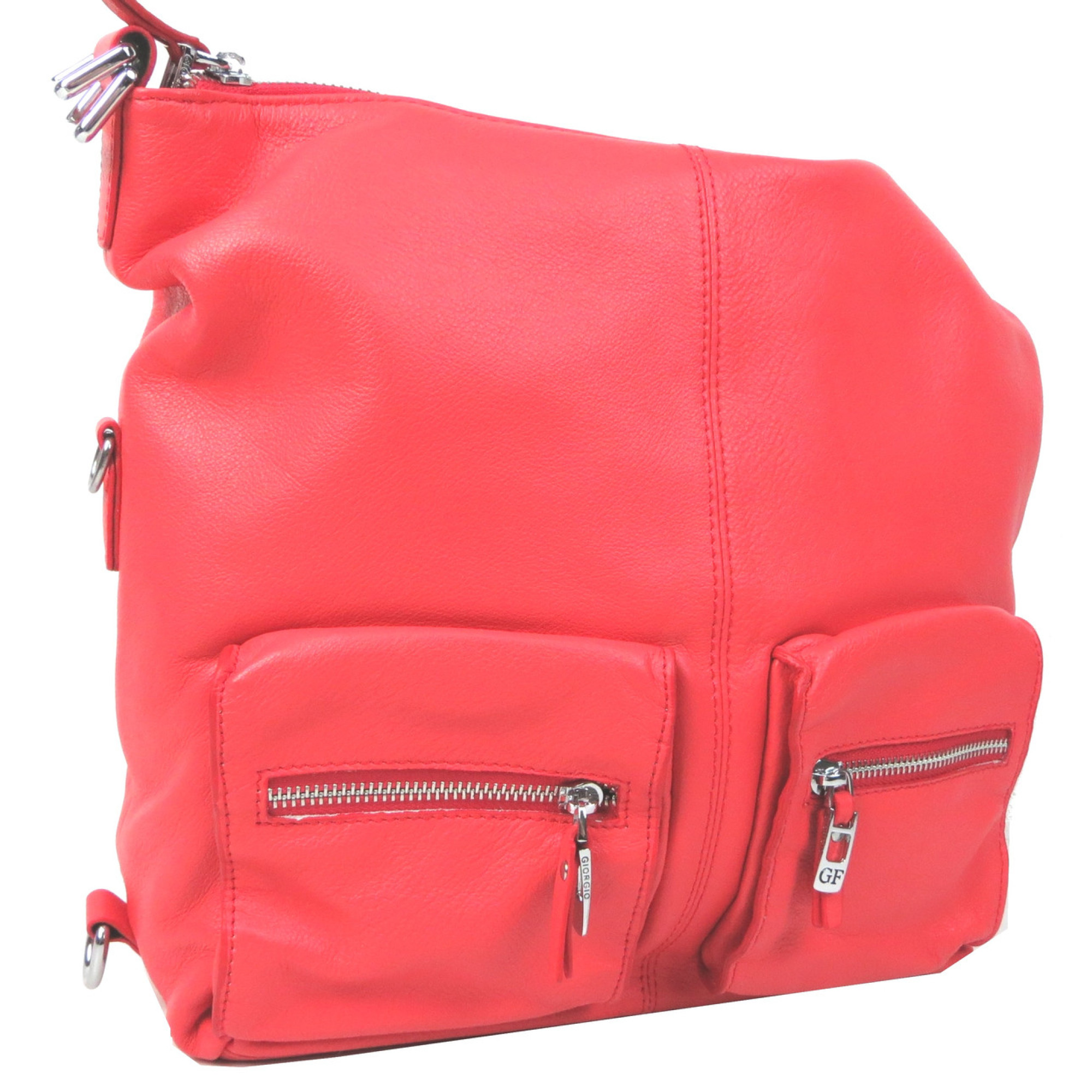 Жіноча шкіряна сумка Giorgio Ferretti коралова - 2 - Robinzon.ua