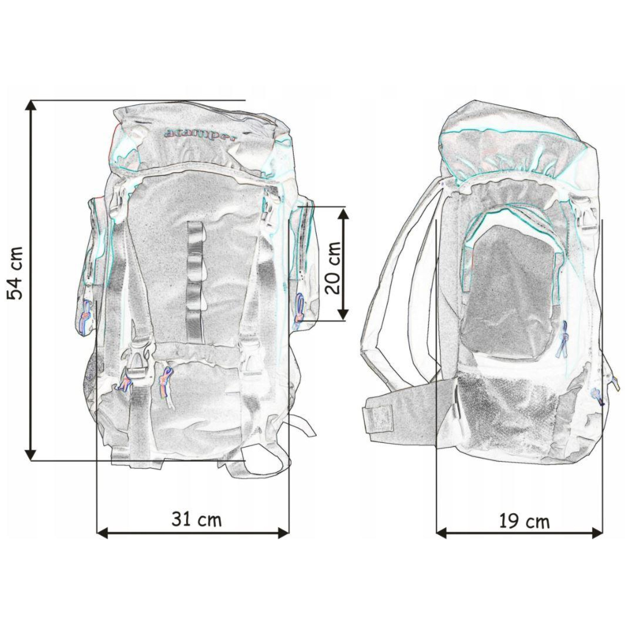 Спортивний рюкзак 35L Acamper - 6 - Robinzon.ua
