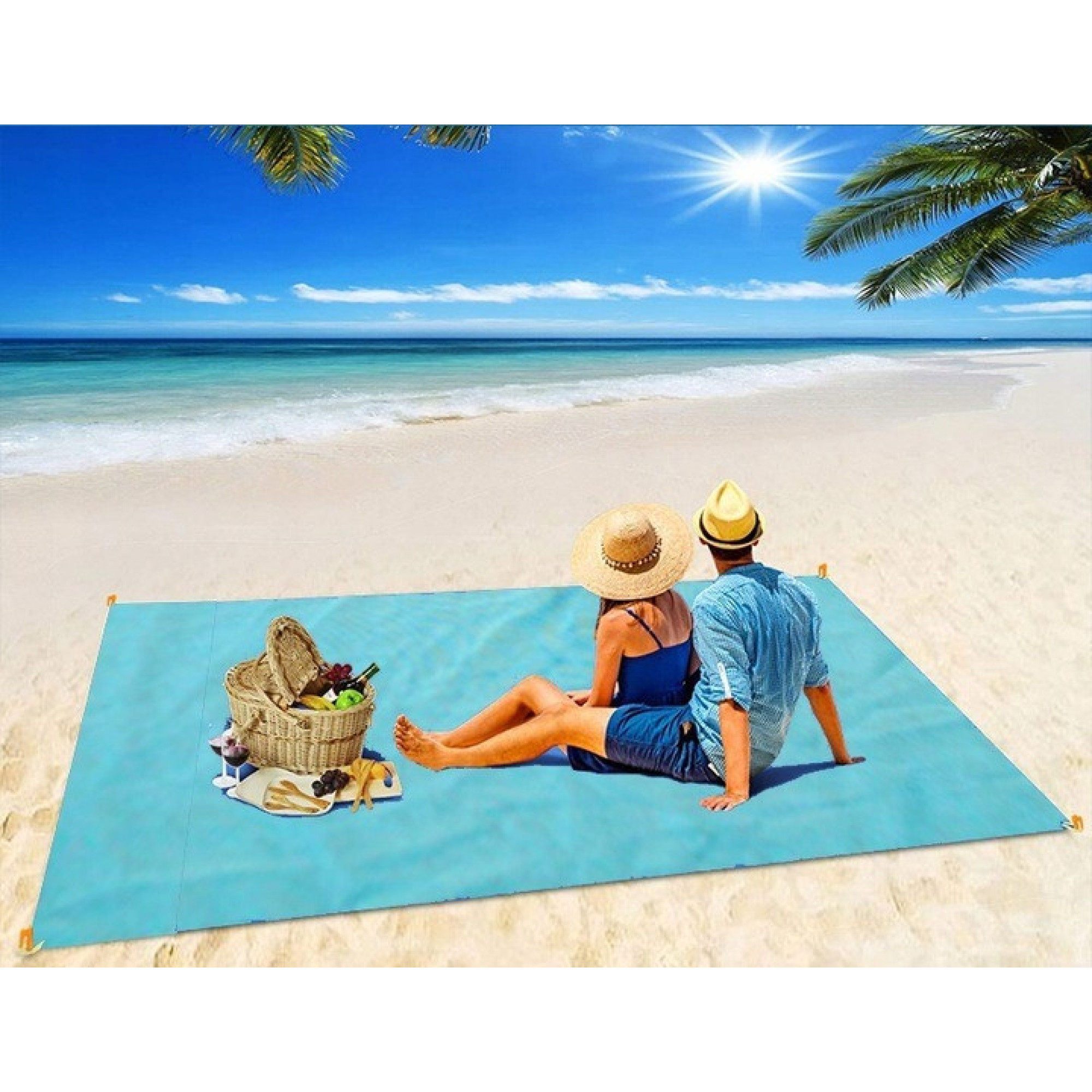 Пляжний килимок Retoo блакитний - Robinzon.ua