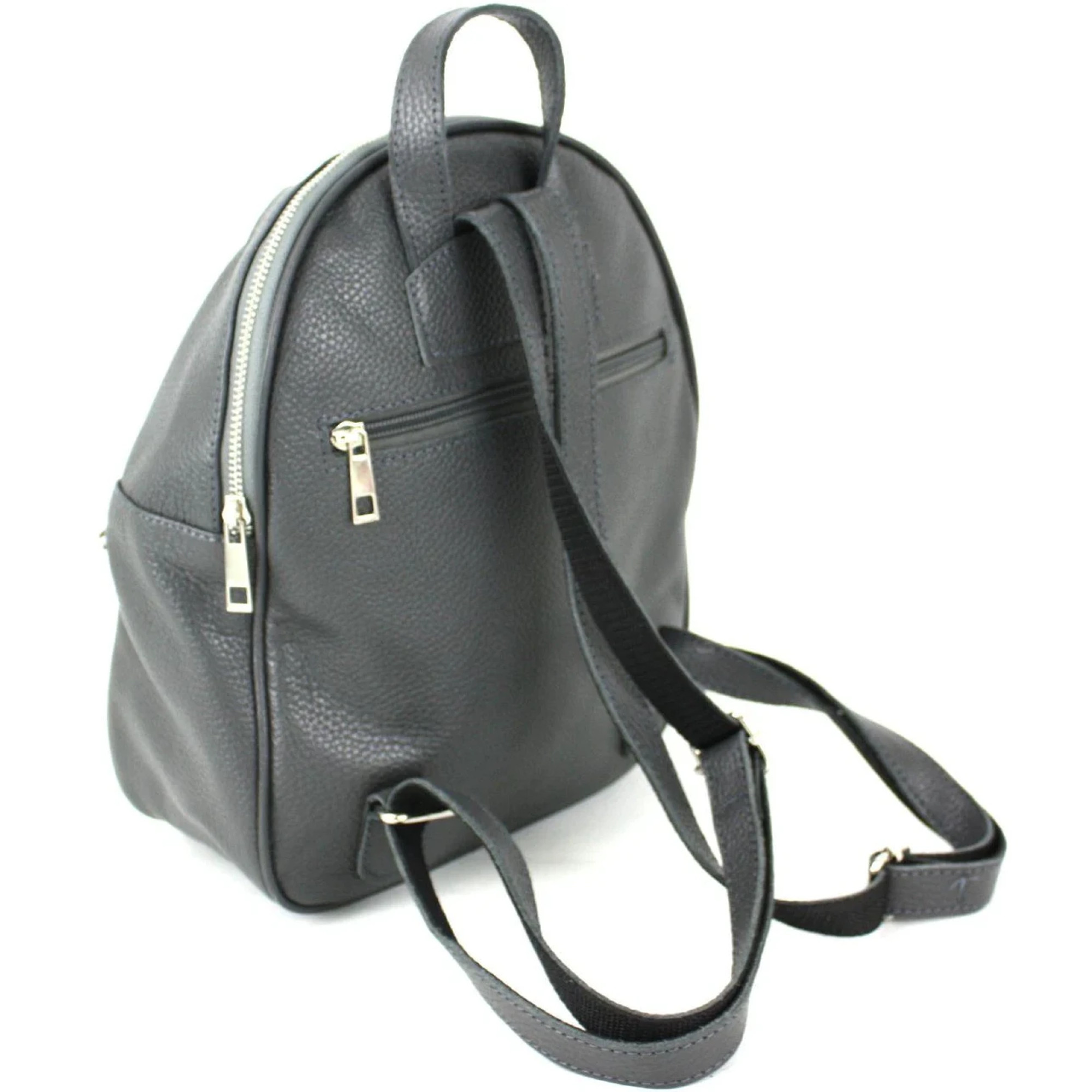 Кожаный женский рюкзак Borsacomoda серый 9 л - 2 - Robinzon.ua