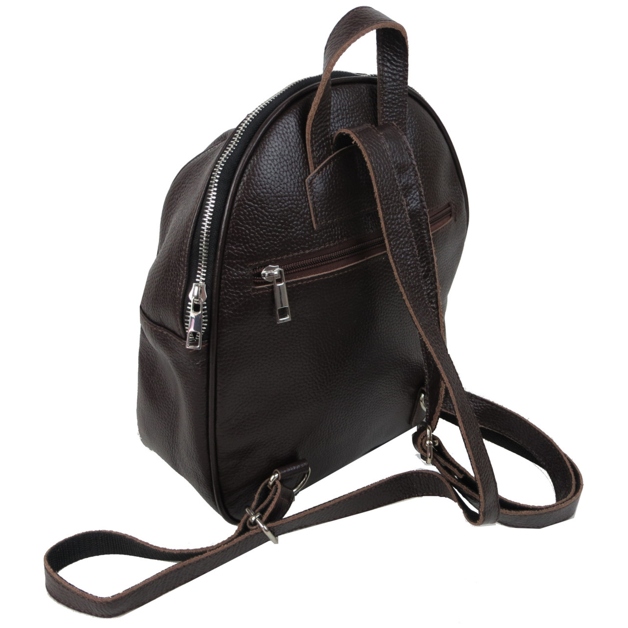 Шкіряний жіночий рюкзак 9L Borsacomoda коричневий - 3 - Robinzon.ua
