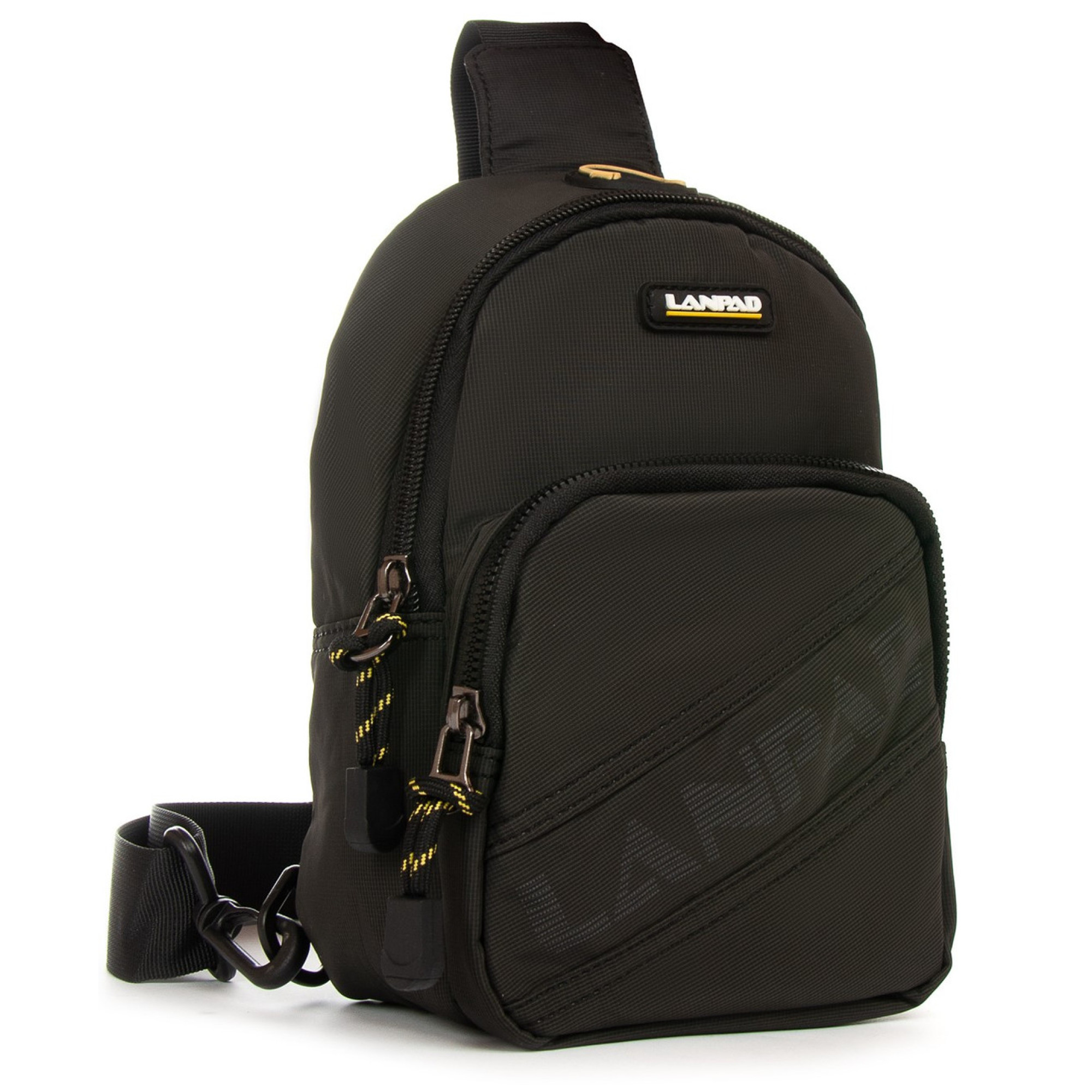 Чоловіча сумка Lanpad на плече чорний - Robinzon.ua