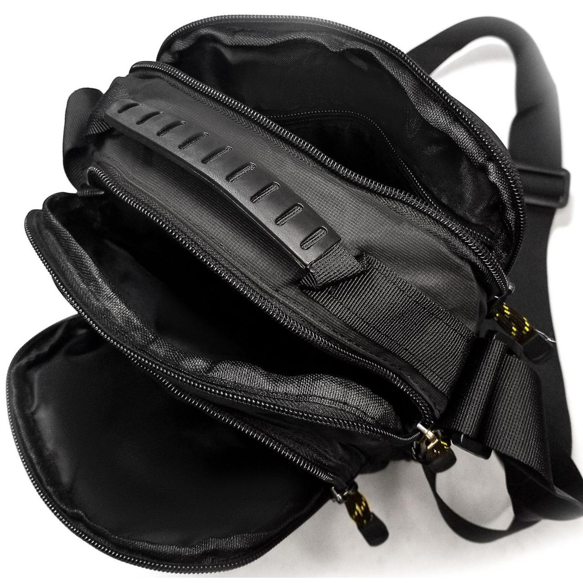 Мужская сумка наплечная Lanpad черная - 4 - Robinzon.ua