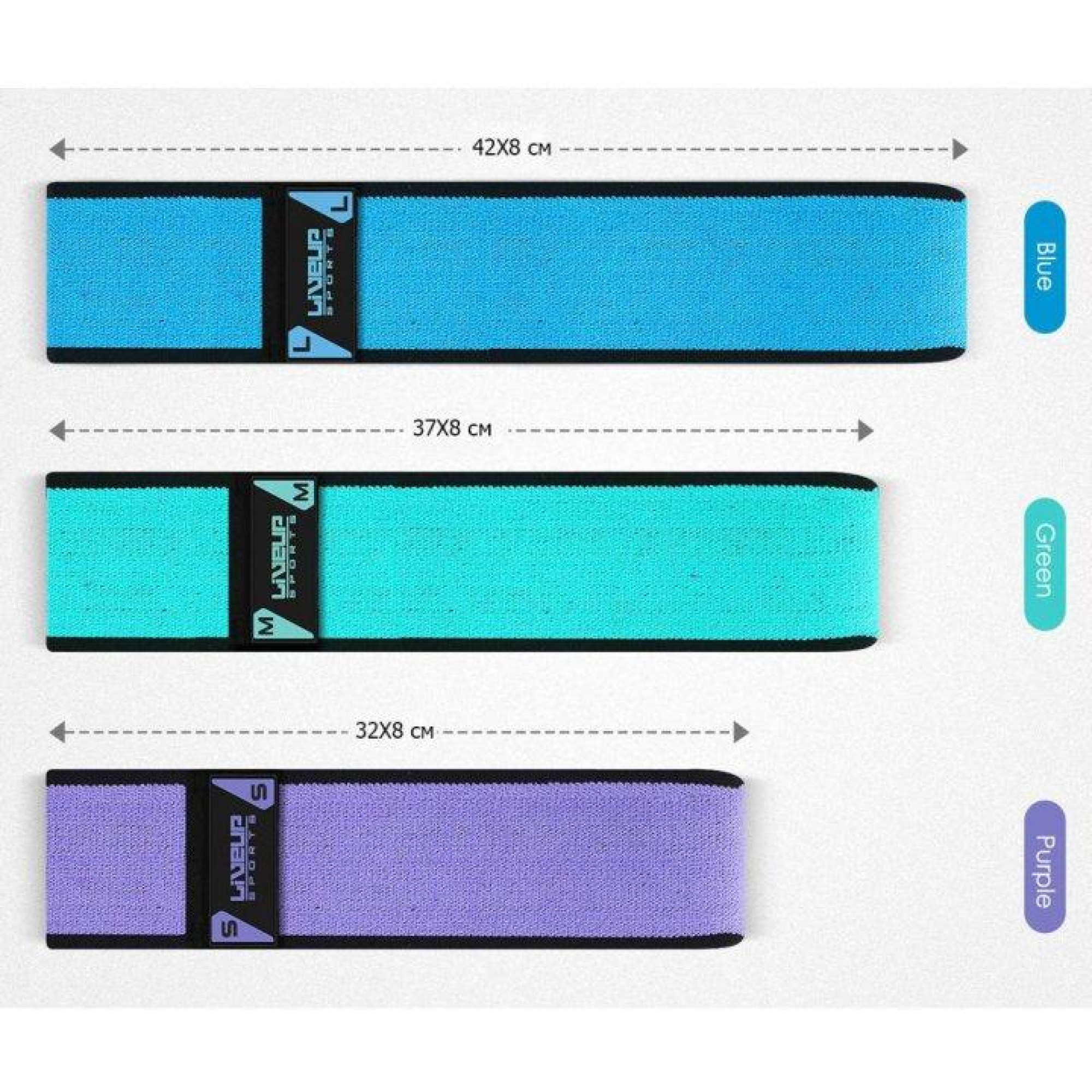 Фитнес резинка LiveUP HIP BAND салатовый M-370x80мм LS3629-M - 1 - Robinzon.ua