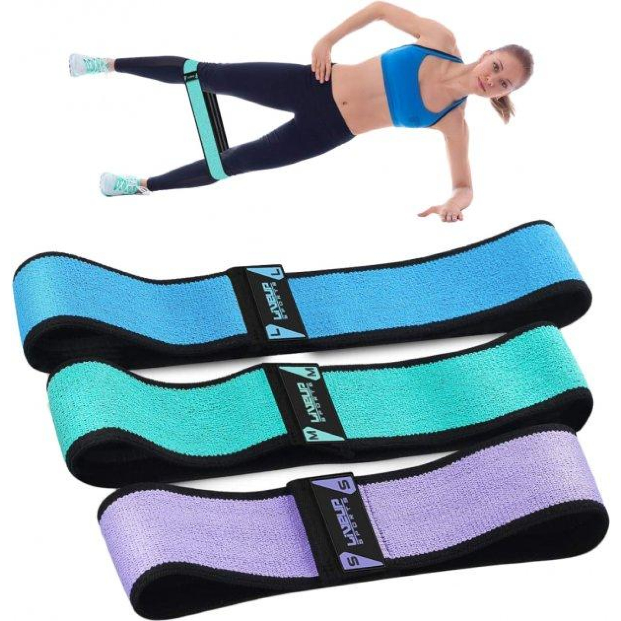 Фитнес резинка LiveUP HIP BAND салатовый M-370x80мм LS3629-M - 2 - Robinzon.ua