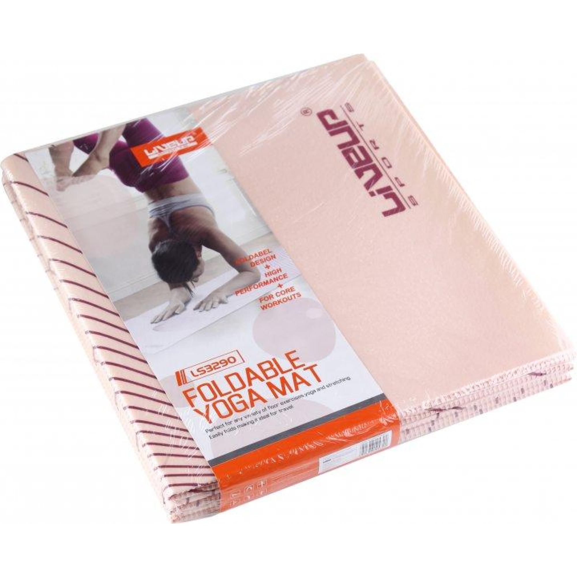 Складний йога коврик LiveUp FOLDABLE YOGA MAT Рожевий 173х61х0.2см/380гр (LS3290) - 2 - Robinzon.ua