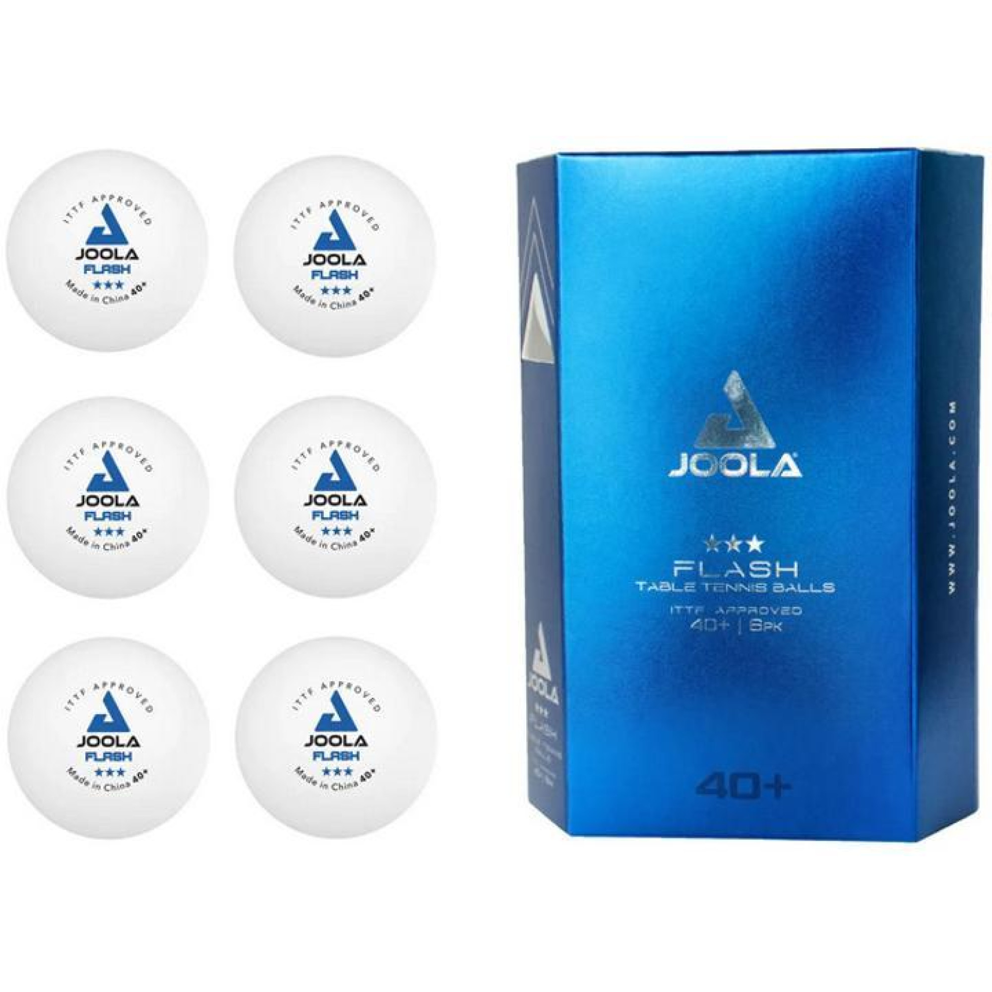 М'ячі для настільного тенісу Joola Flash 40+ 6 шт Білий (930941) - 1 - Robinzon.ua
