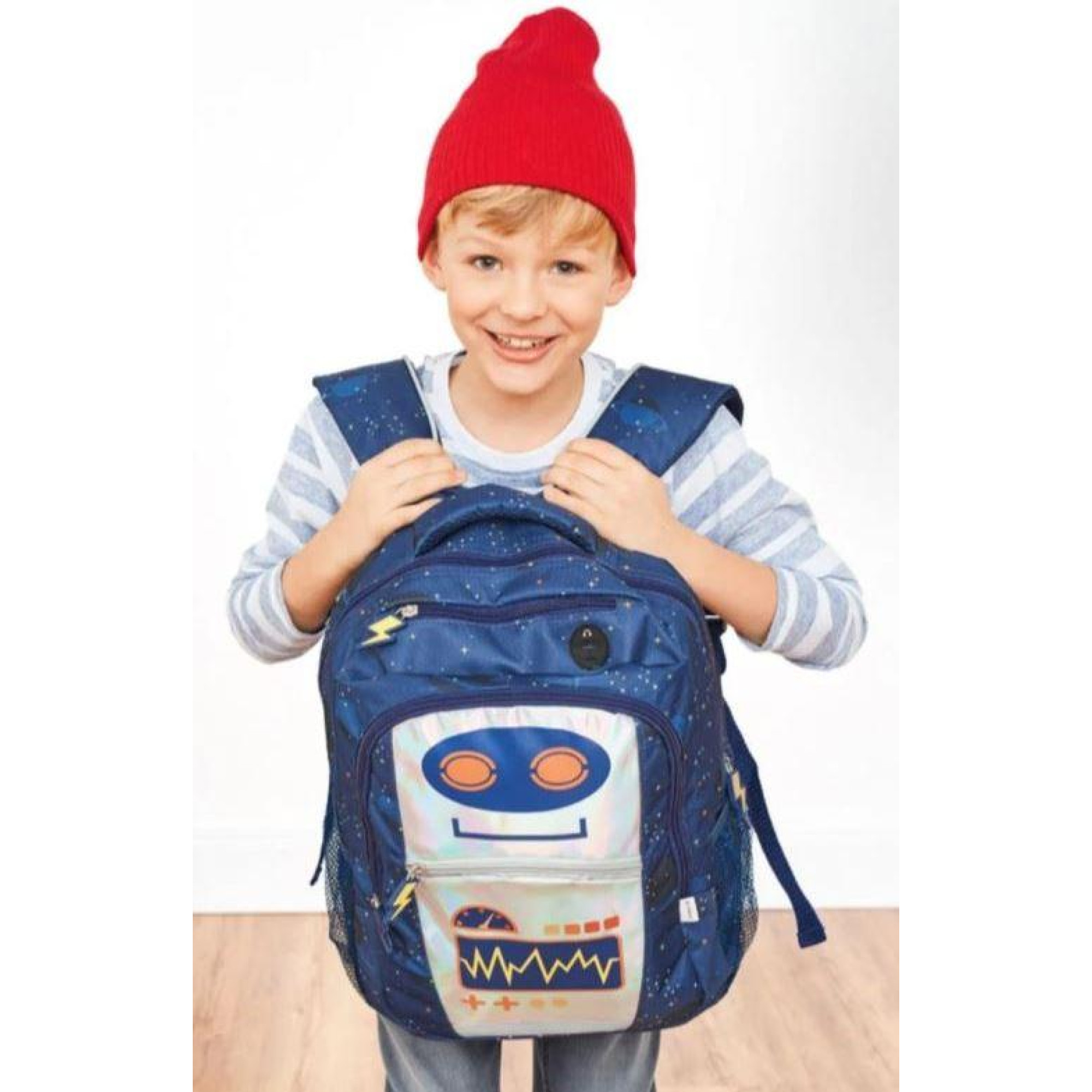Легкий шкільний рюкзак із роботом Topmove 16L синій - 1 - Robinzon.ua