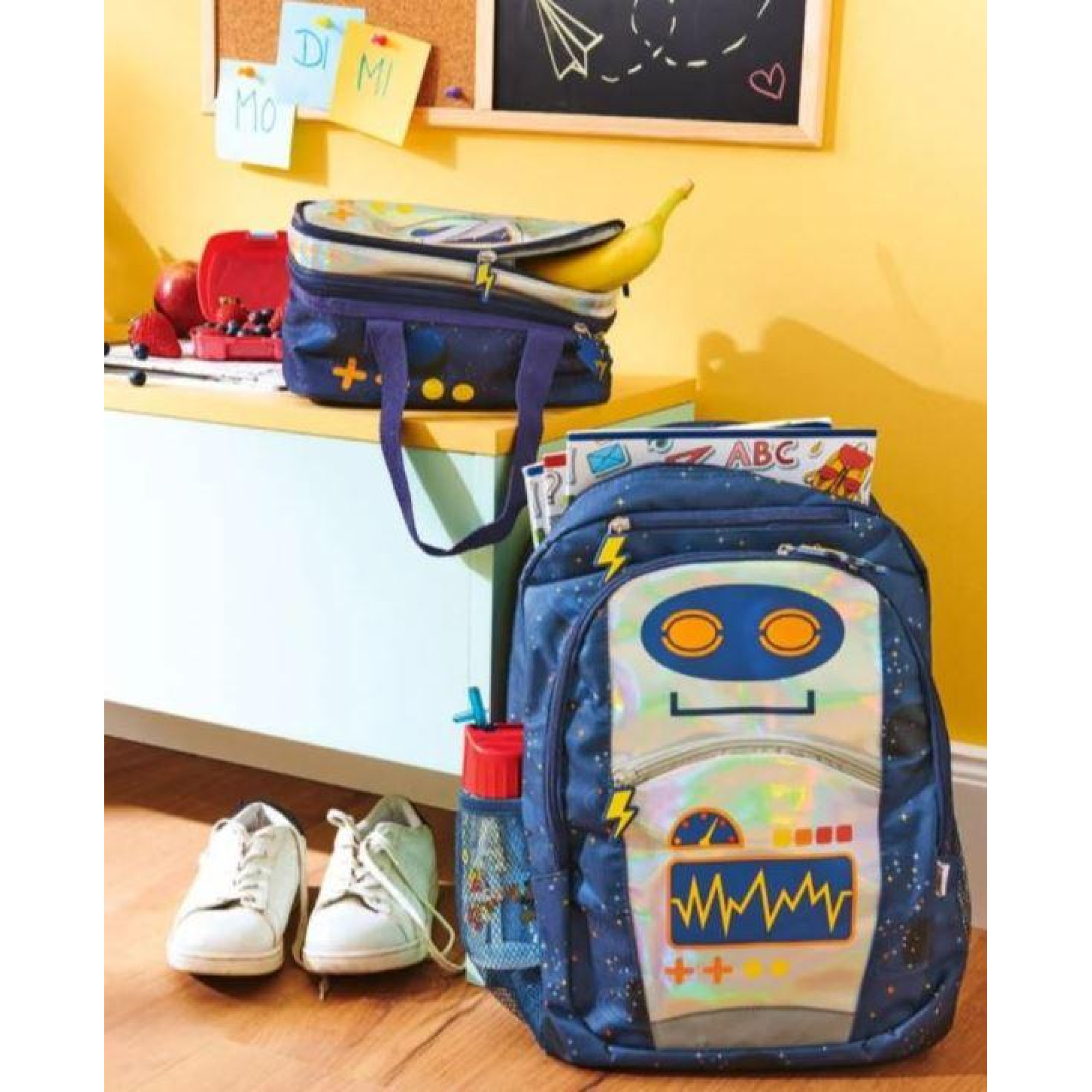 Легкий шкільний рюкзак із роботом Topmove 16L синій - 3 - Robinzon.ua
