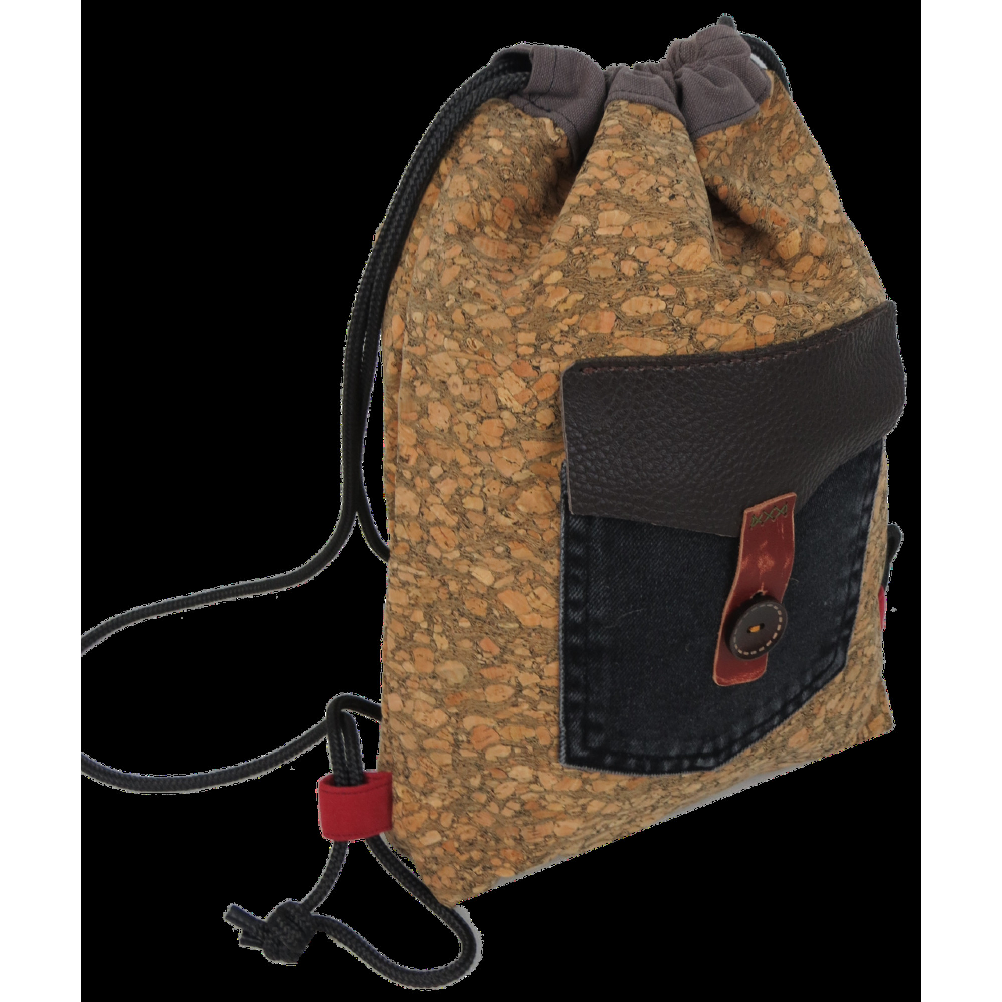 Дизайнерська торбинка, дизайнерский рюкзак, торба ручної роботи з котону та коркового дерева. - 1 - Robinzon.ua