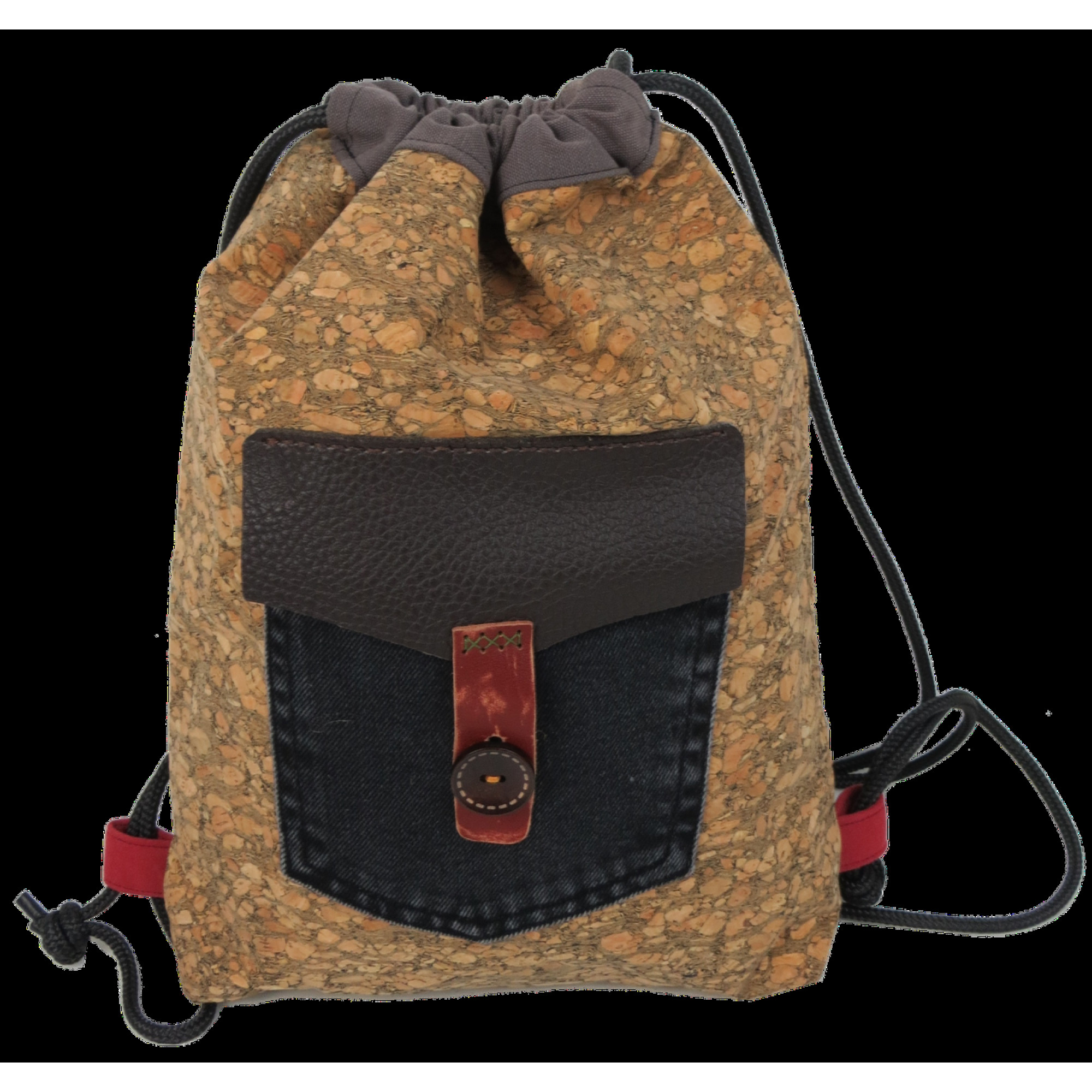 Дизайнерська торбинка, дизайнерский рюкзак, торба ручної роботи з котону та коркового дерева. - Robinzon.ua