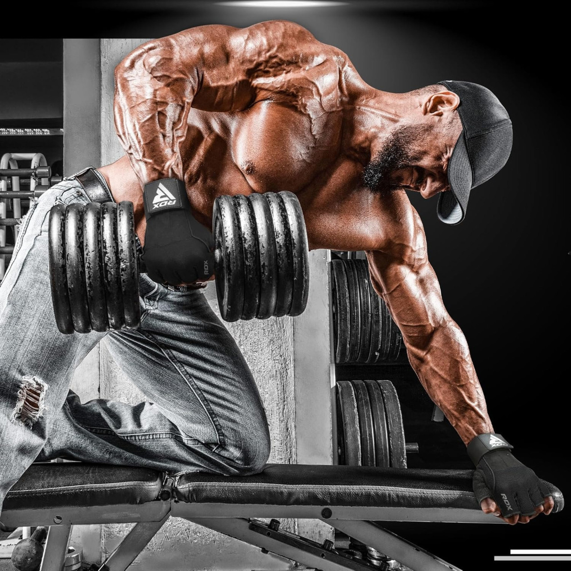 Рукавички для фітнесу RDX  W3 BLACK WITH EVA PADDING-XL - 6 - Robinzon.ua