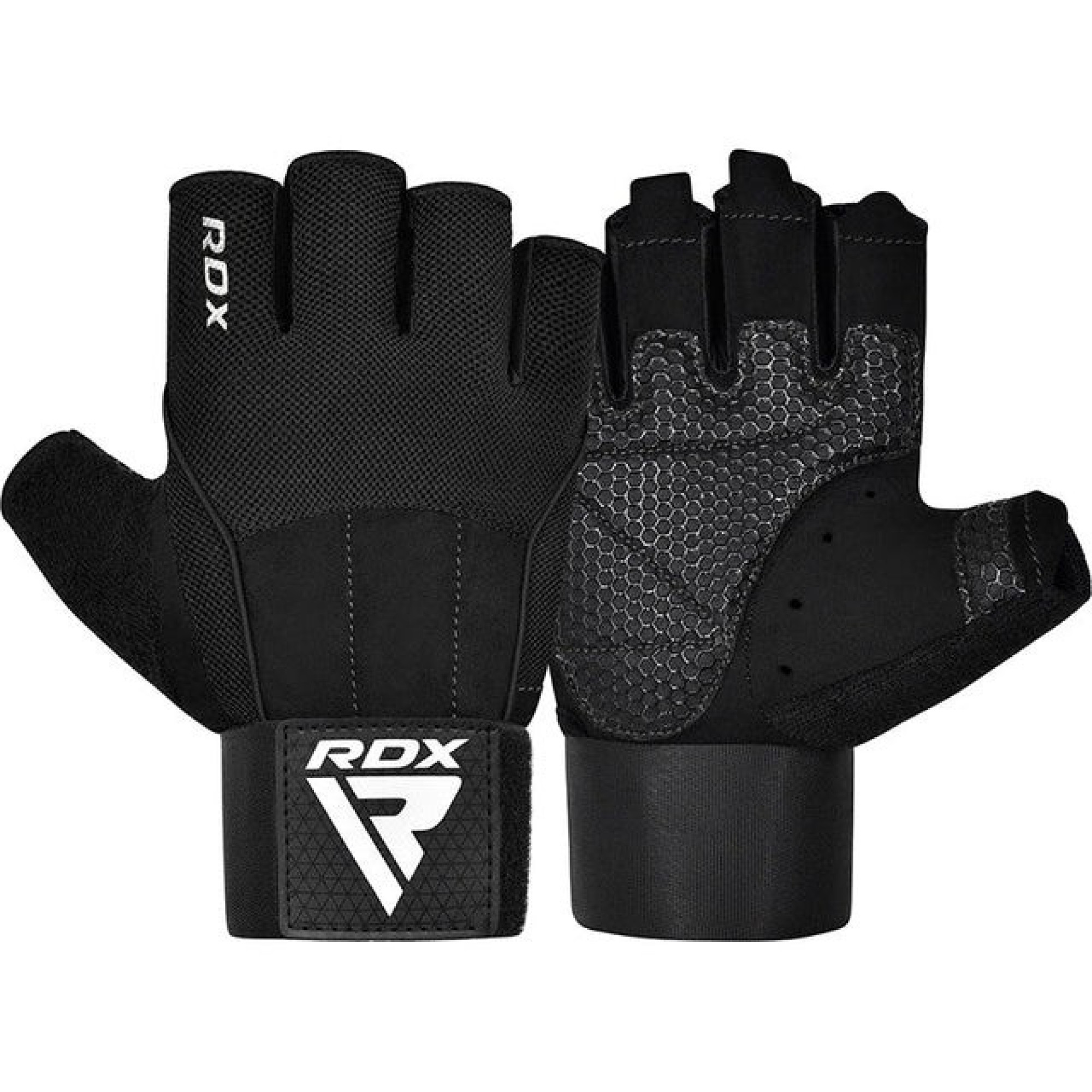 Рукавички для фітнесу RDX  W3 BLACK WITH EVA PADDING-XL - Robinzon.ua