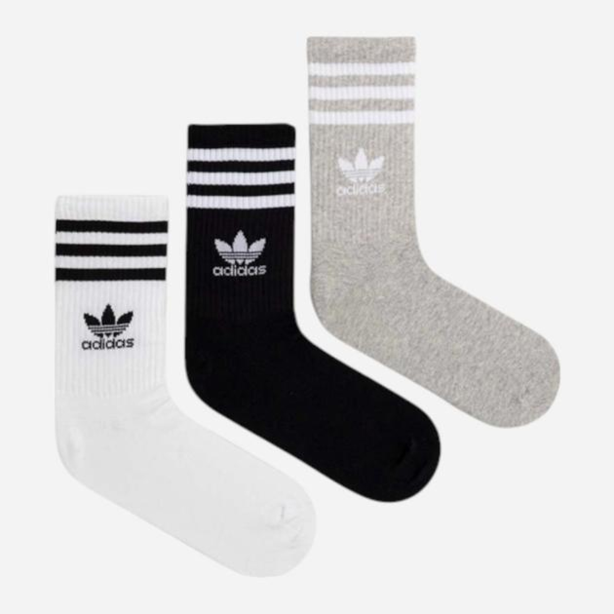 Шкарпетки Adidas CREW SOCK 3STR білий сірий, чорний Уні (37-39) IL5023 37-39 - 2 - Robinzon.ua