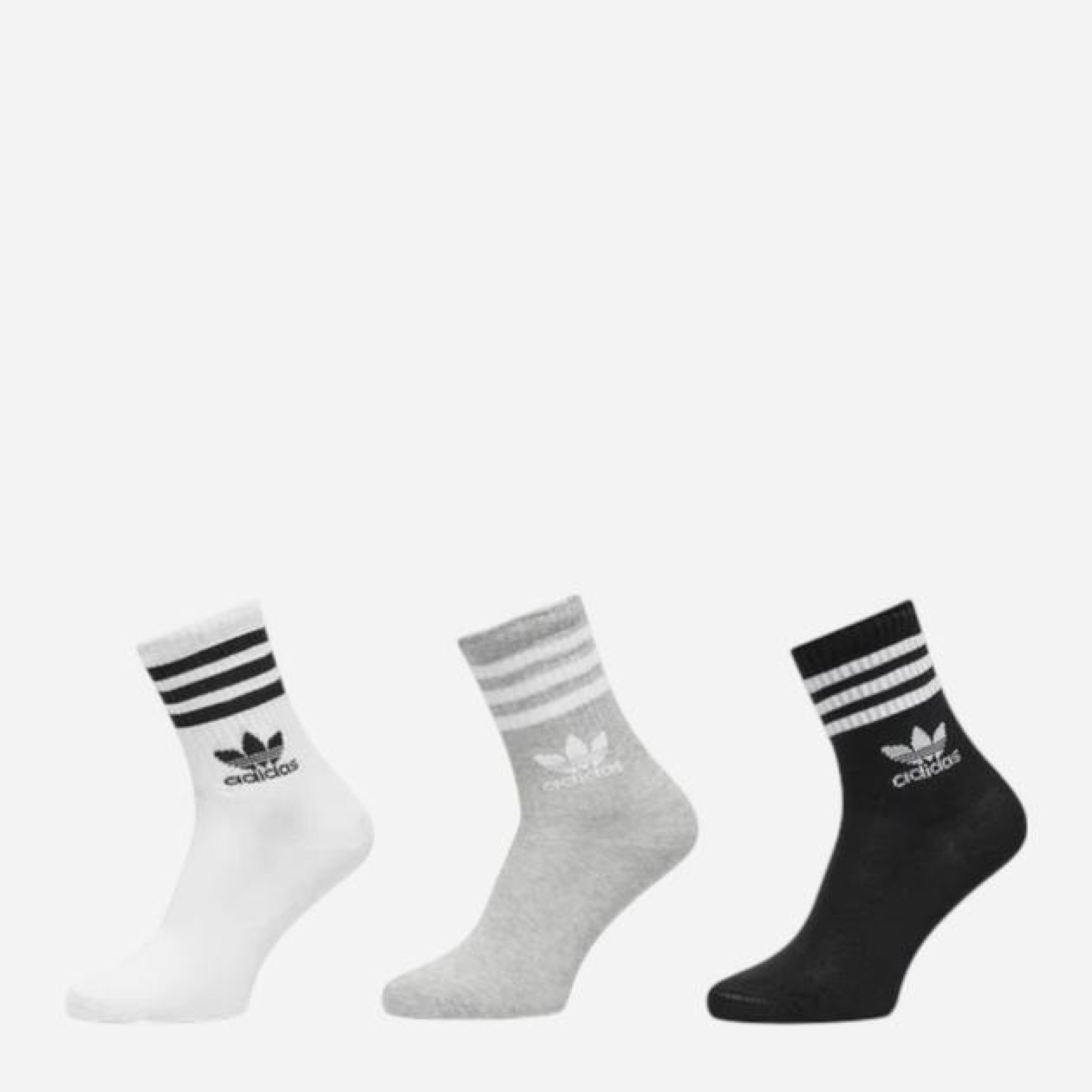 Шкарпетки Adidas CREW SOCK 3STR білий сірий, чорний Уні (37-39) IL5023 37-39 - Robinzon.ua